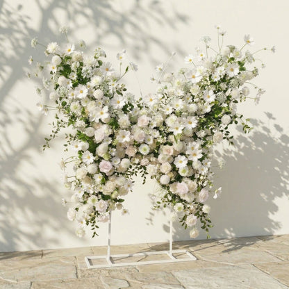 Velmora: Exquisite Ivory Butterfly-Shaped Flower Wall for Birthday &amp; Anniversary Decor