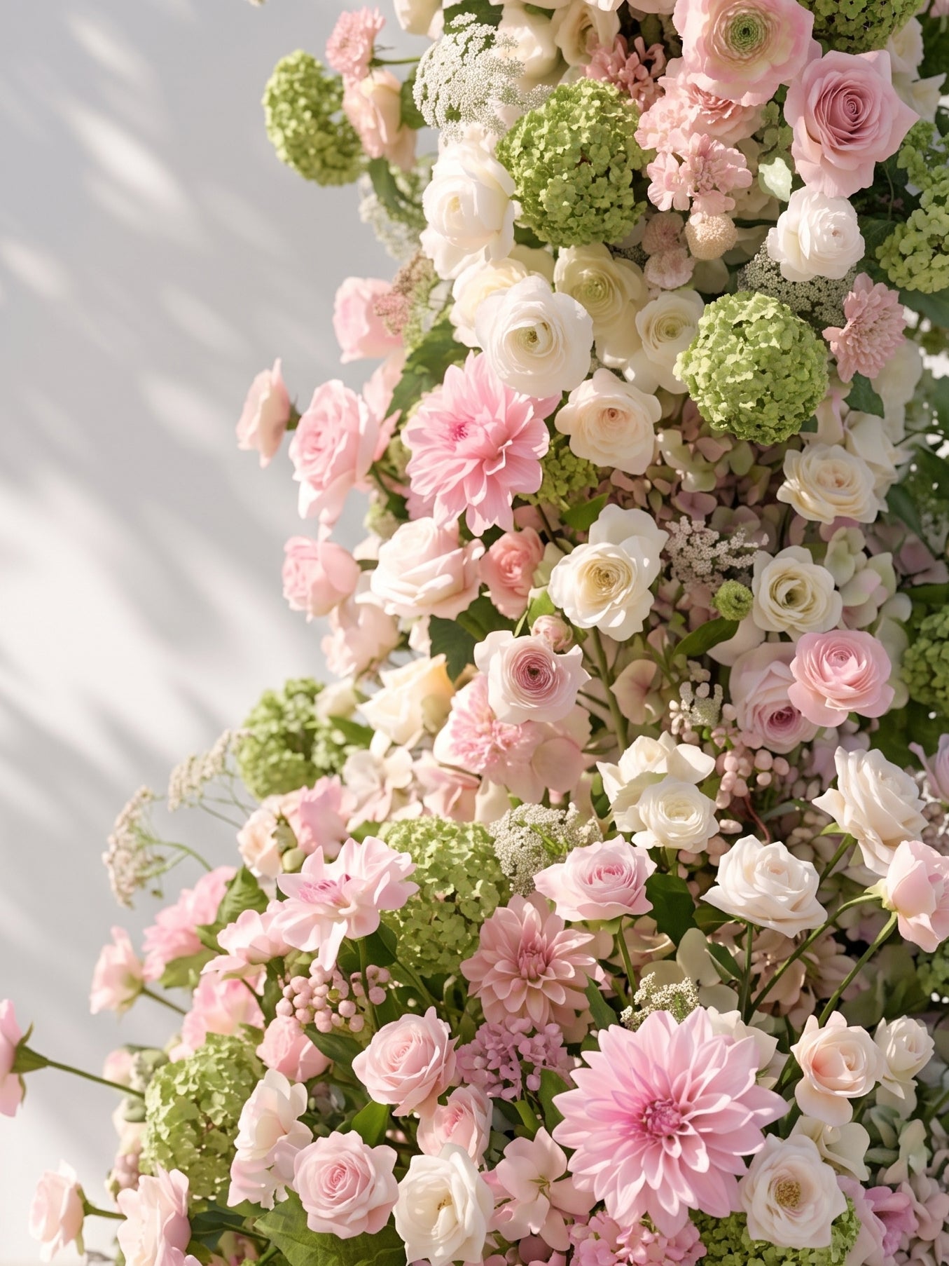 Velvella Luxury Horn Shaped Flower Arch with Frame for Wedding Party Event Backdrop Decoration — floral detail