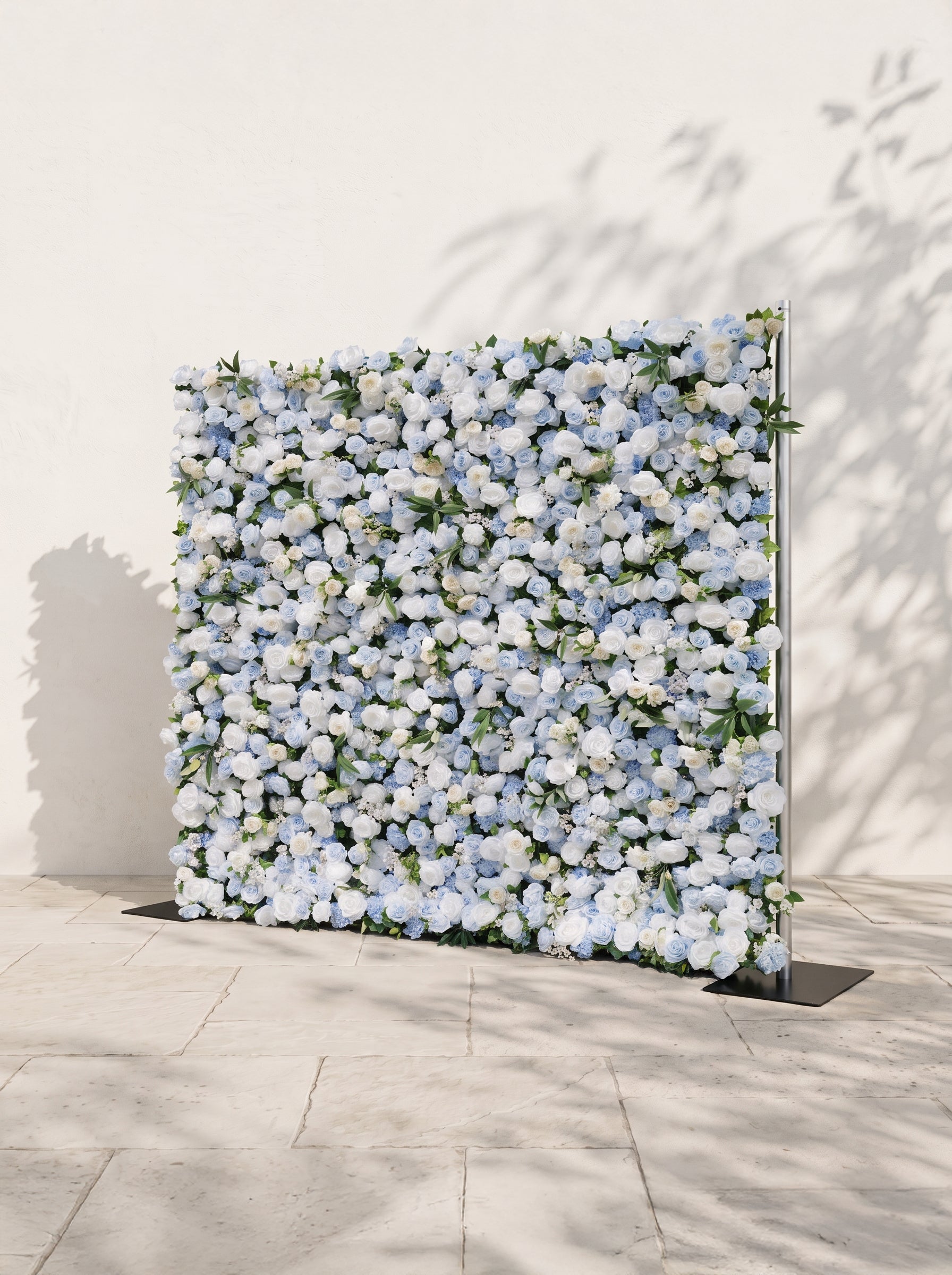 Velyra 5D Fabric Artificial rolling up curtain flower wall — right view