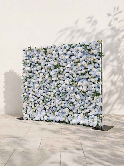 Velyra 5D Fabric Artificial rolling up curtain flower wall — right view