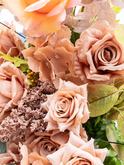 Vanya: Mix Color Rose Wedding Background Arch KT Backdrop Decorative Flower Row Excludes Frame