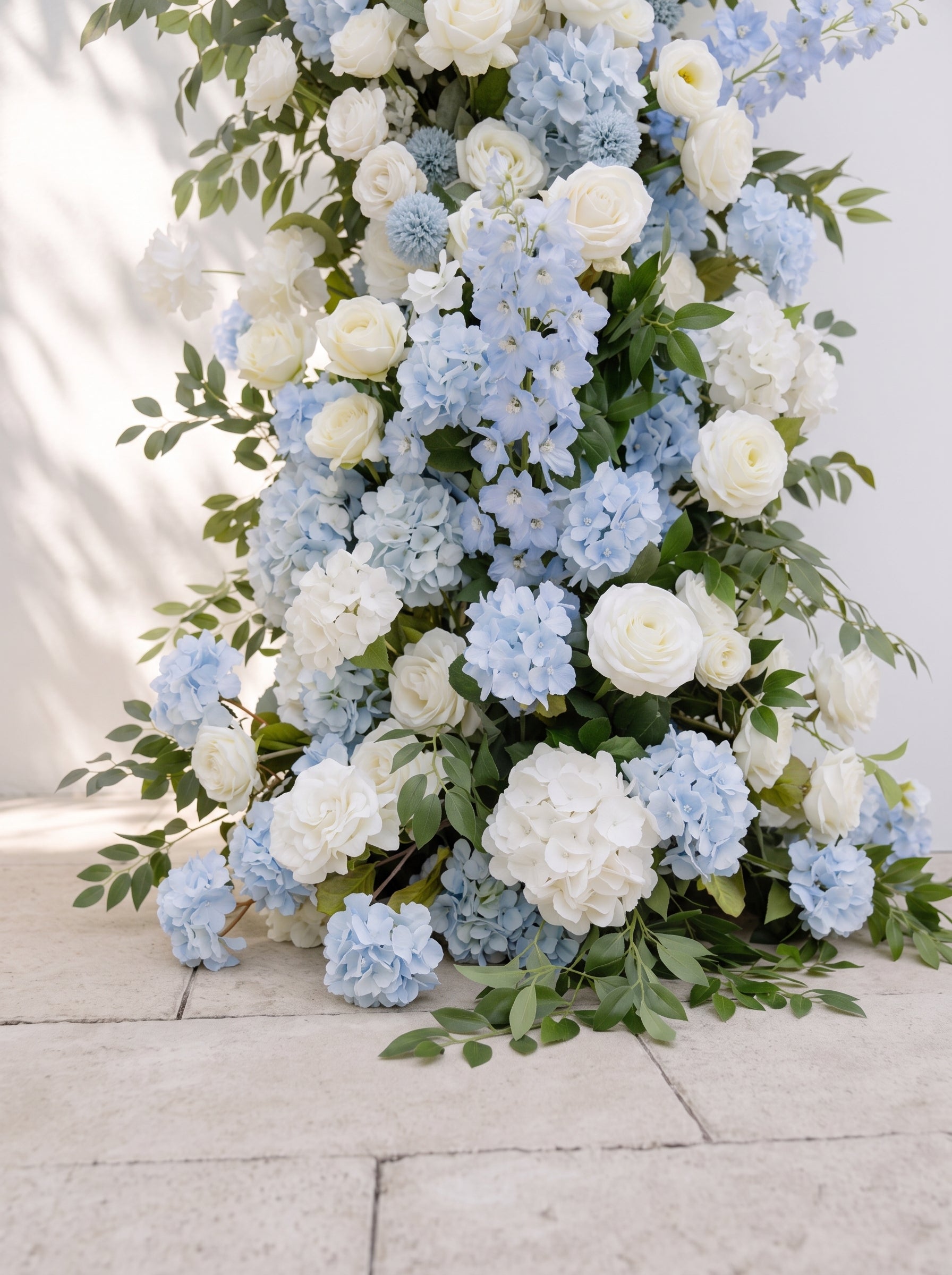 Verenna: Wedding Background Arch Pillar Decorative Flower Row Excluding Frame — floral detail