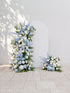 Verenna: Wedding Background Arch Pillar Decorative Flower Row Excluding Frame — front view