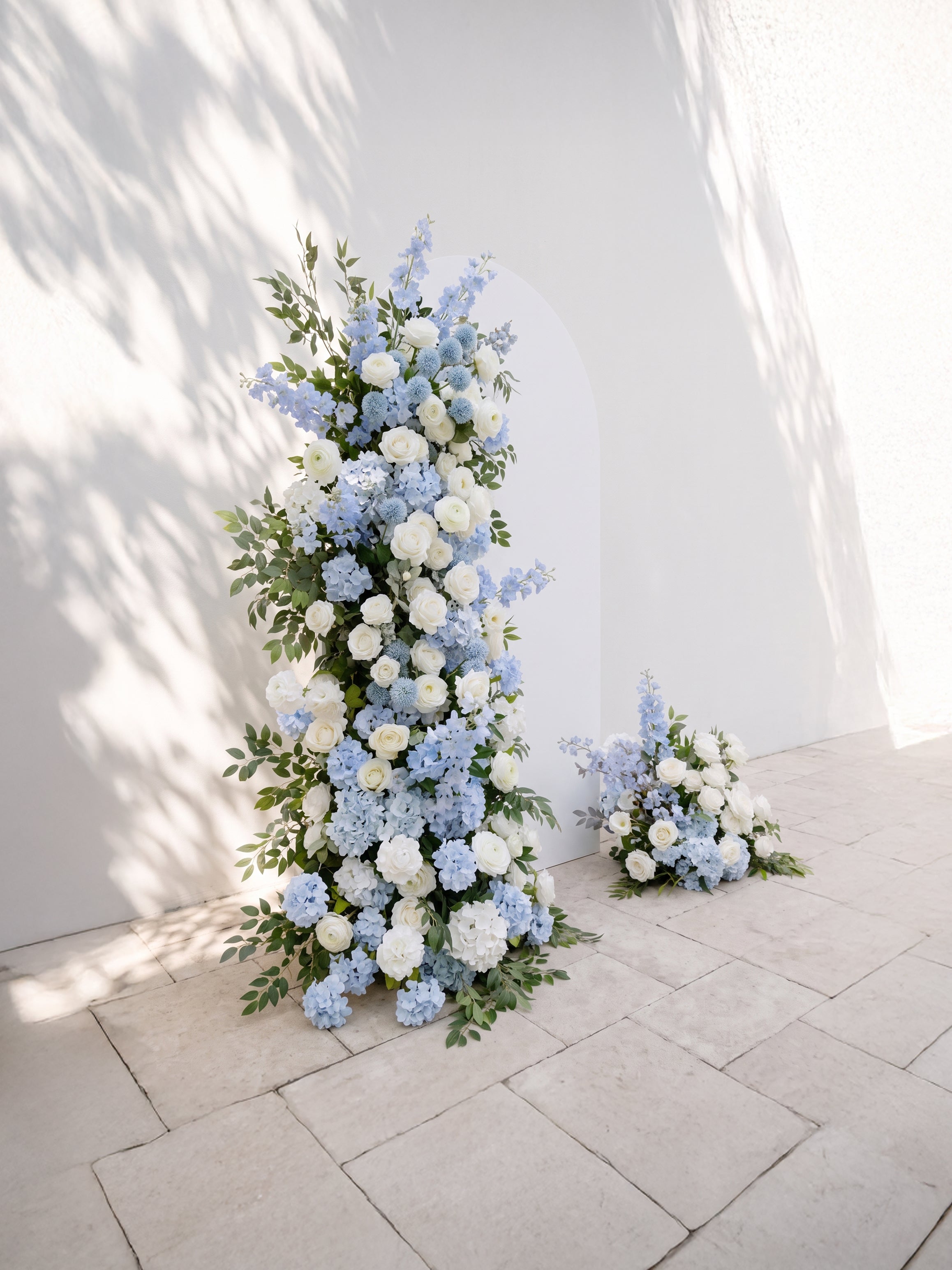 Verenna: Wedding Background Arch Pillar Decorative Flower Row Excluding Frame — left view