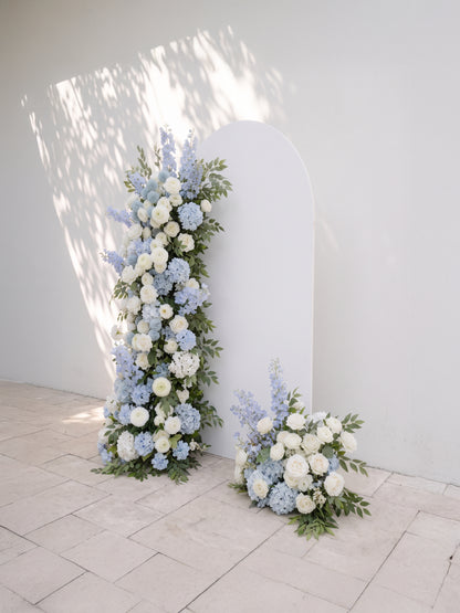 Verenna: Wedding Background Arch Pillar Decorative Flower Row Excluding Frame — right view