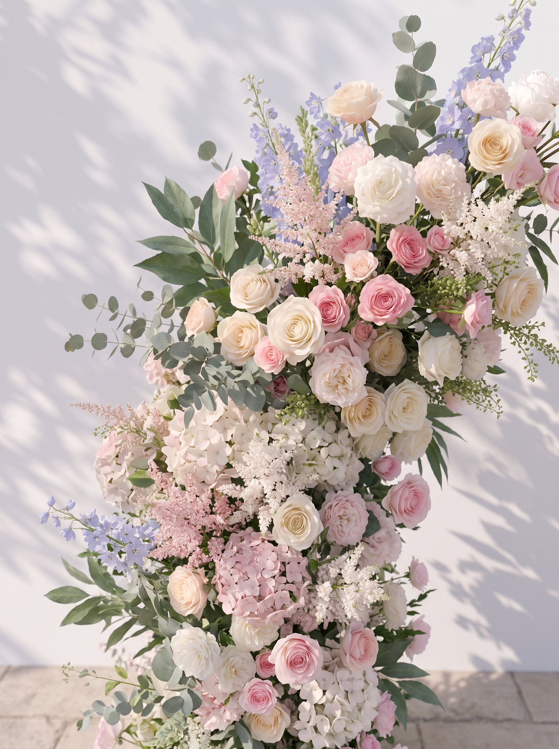 Vesperaria Luxury Horn Shaped Flower Arch with Frame for Wedding Party Event Backdrop Decoration — floral detail