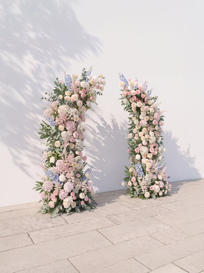 Vesperaria Luxury Horn Shaped Flower Arch with Frame for Wedding Party Event Backdrop Decoration — left view