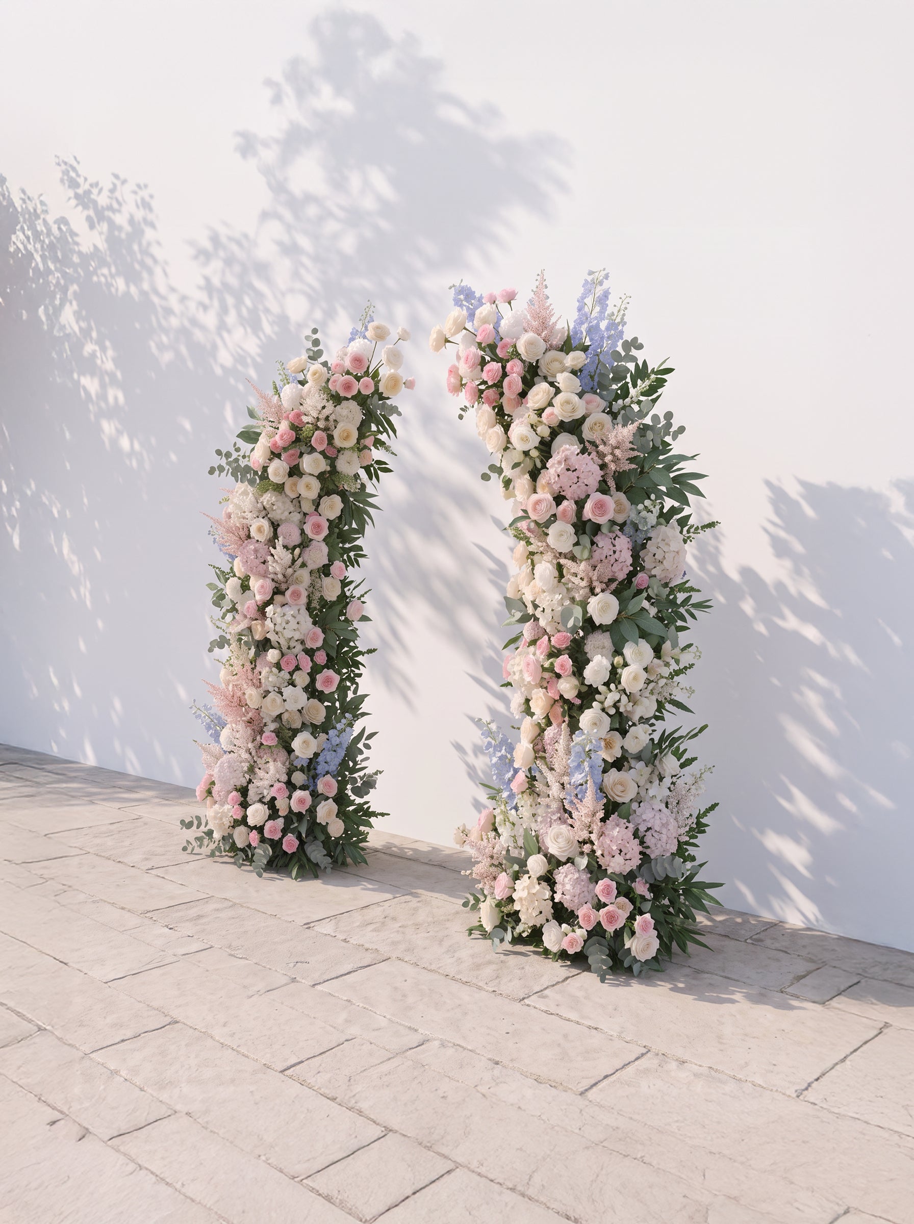 Vesperaria Luxury Horn Shaped Flower Arch with Frame for Wedding Party Event Backdrop Decoration — right view