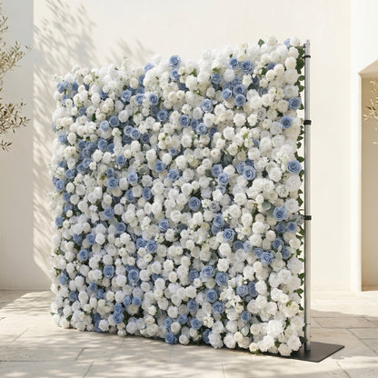 Violavia:Classic Luxury 5D Blue&amp;White roses Flower wall for Wedding&amp;Event Decor violavia right