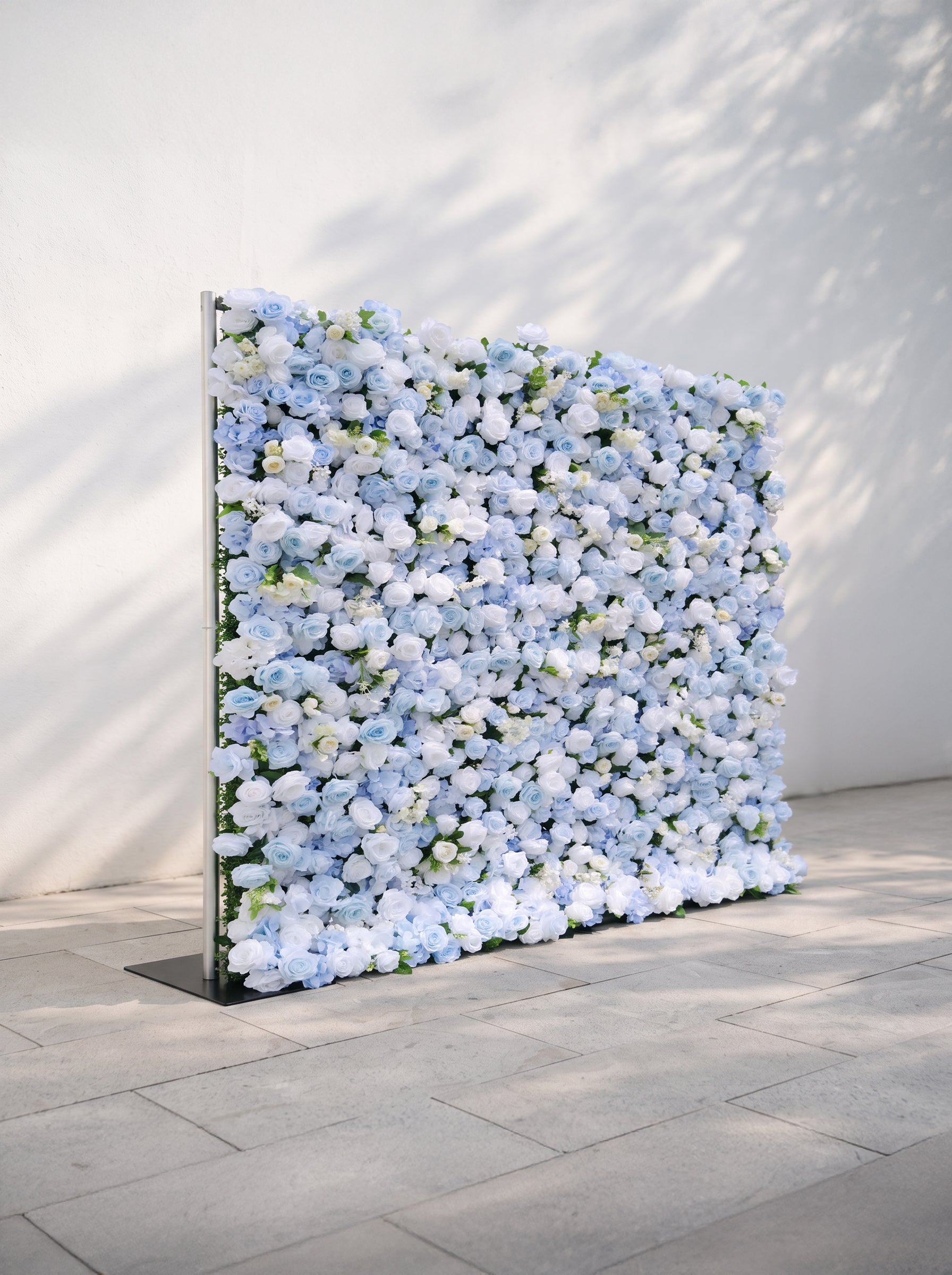 Violenna 5D Fabric Artificial rolling up curtain flower wall — left view