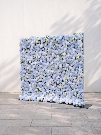 Violenna 5D Fabric Artificial rolling up curtain flower wall — right view