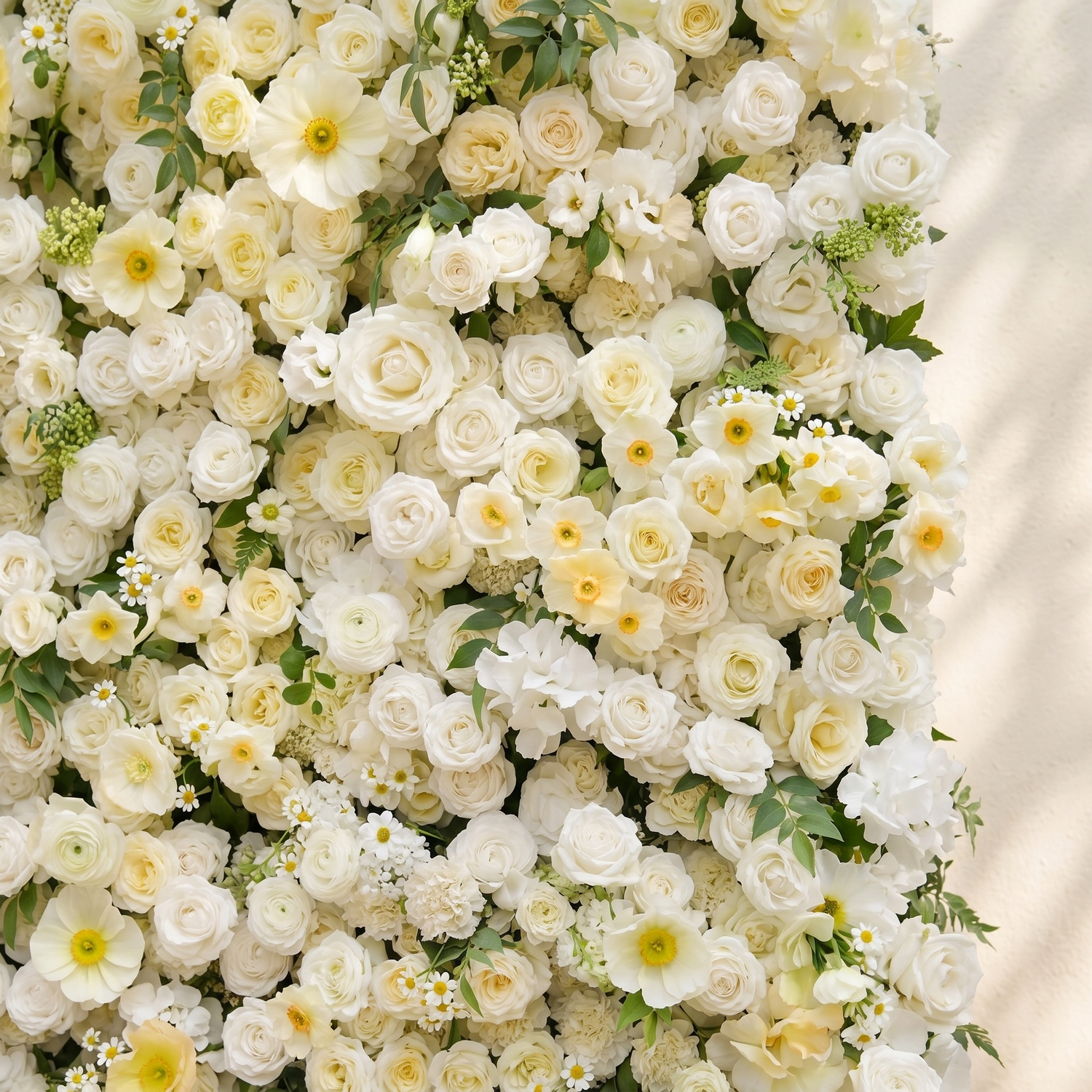 Violina:Luxury 5D White&amp;Yellow Flower Wall Roll-Up Wedding Backdrop for Wedding and Event Decoration violina detail 1