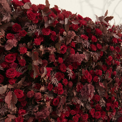 Violliane:Classic Luxury 5D Deep Red roses Flower wall for Wedding&amp;Event Decor violliane detail 1