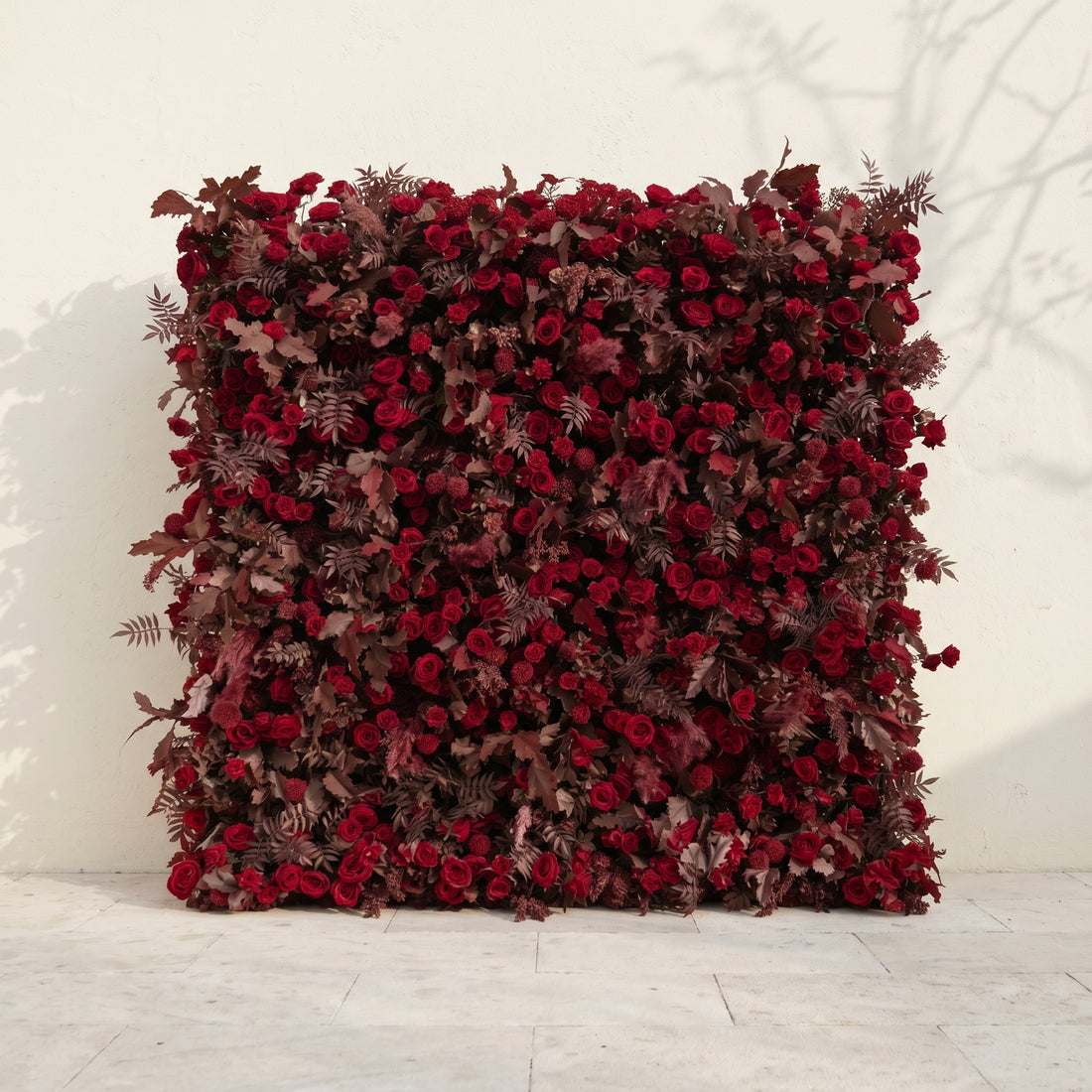Violliane:Classic Luxury 5D Deep Red roses Flower wall for Wedding&amp;Event Decor violliane front