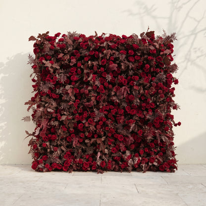 Violliane:Classic Luxury 5D Deep Red roses Flower wall for Wedding&amp;Event Decor violliane front