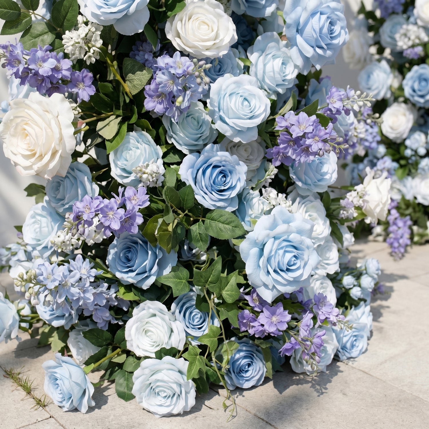 Violrella: Classic Luxury Flower Arch with Blue Roses for Wedding&amp;Event Decor Including Frame violrella detail 1