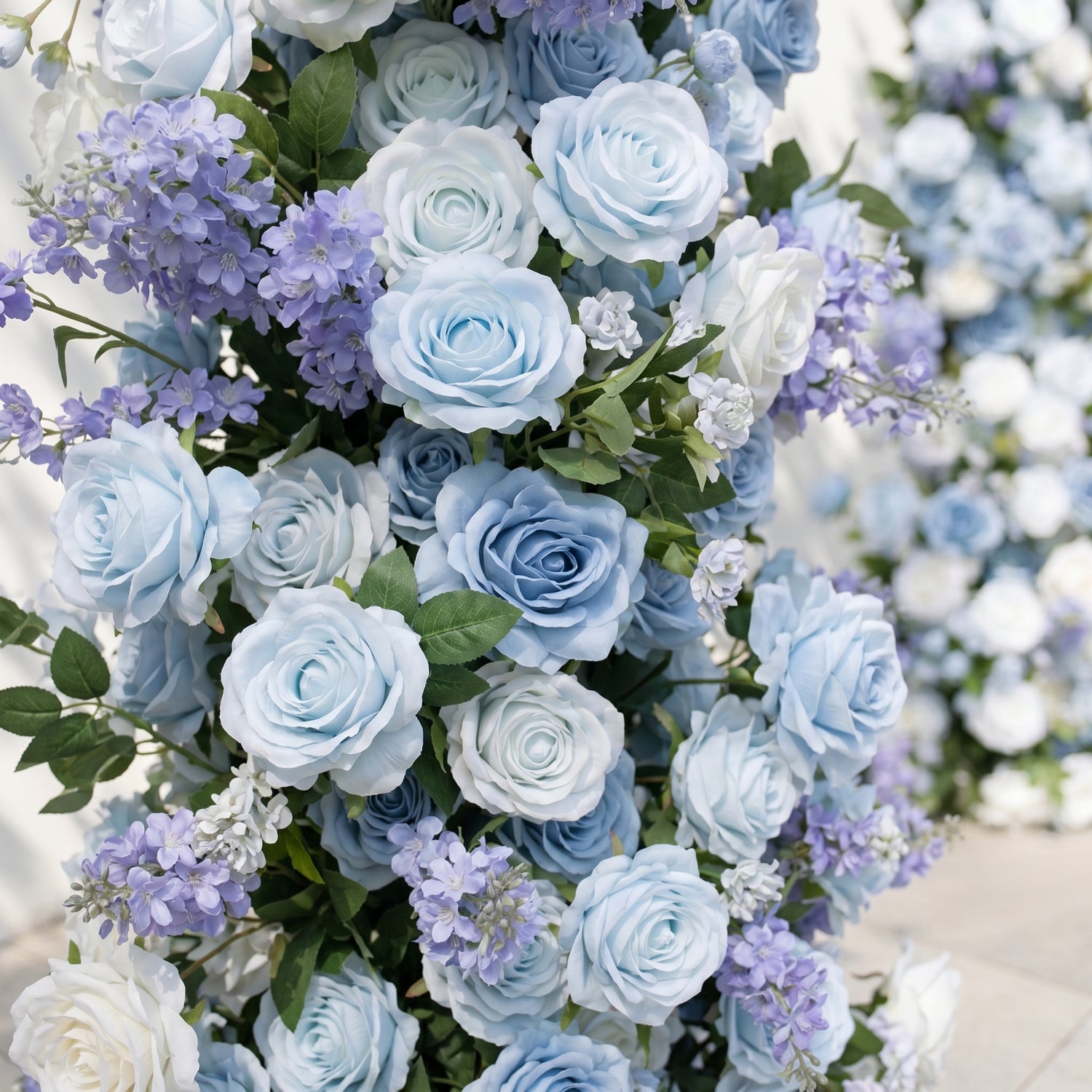 Violrella: Classic Luxury Flower Arch with Blue Roses for Wedding&amp;Event Decor Including Frame violrella detail 2