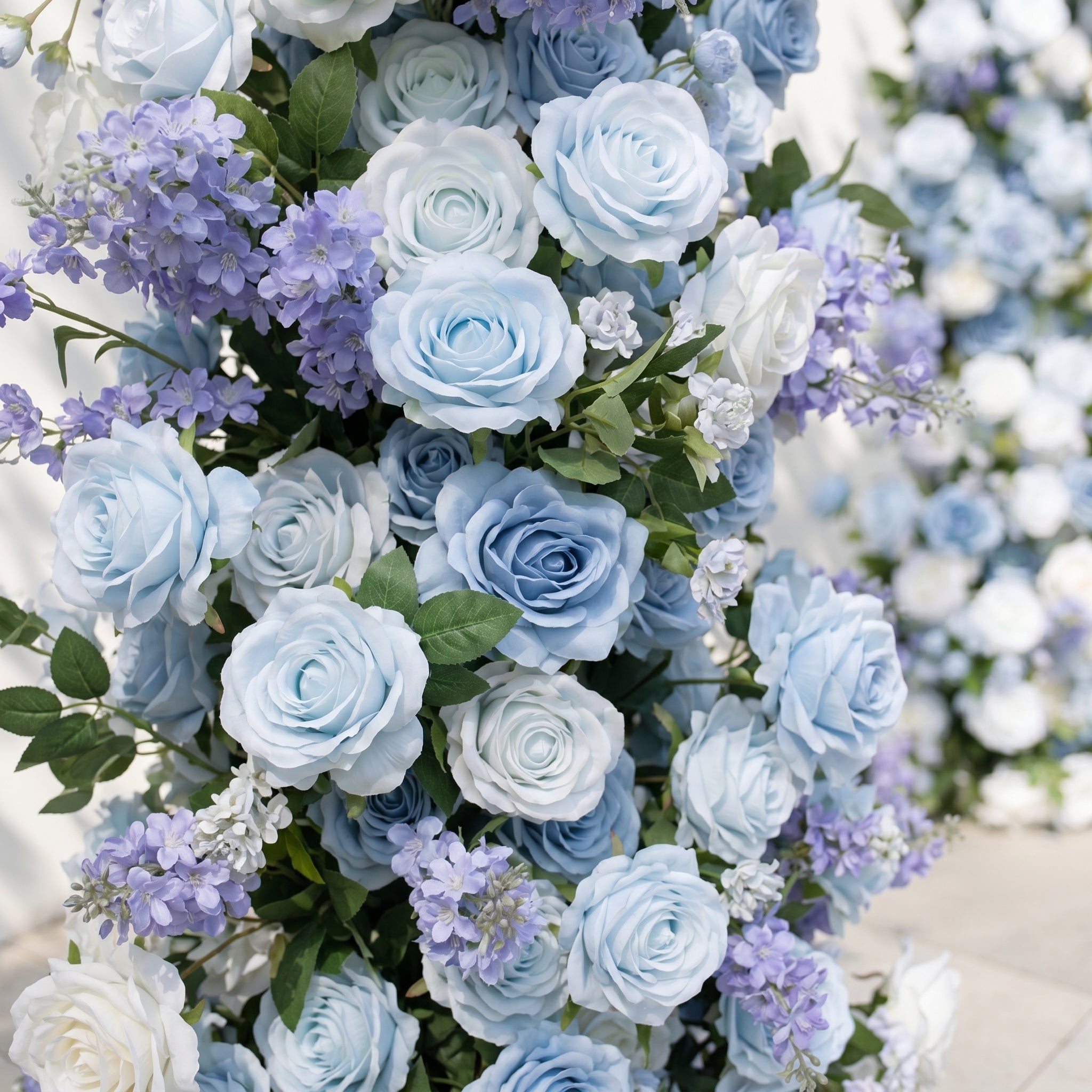 Violrella: Classic Luxury Flower Arch with Blue Roses for Wedding&amp;Event Decor Including Frame violrella detail 2