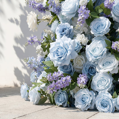 Violrella: Classic Luxury Flower Arch with Blue Roses for Wedding&amp;Event Decor Including Frame violrella detail 3