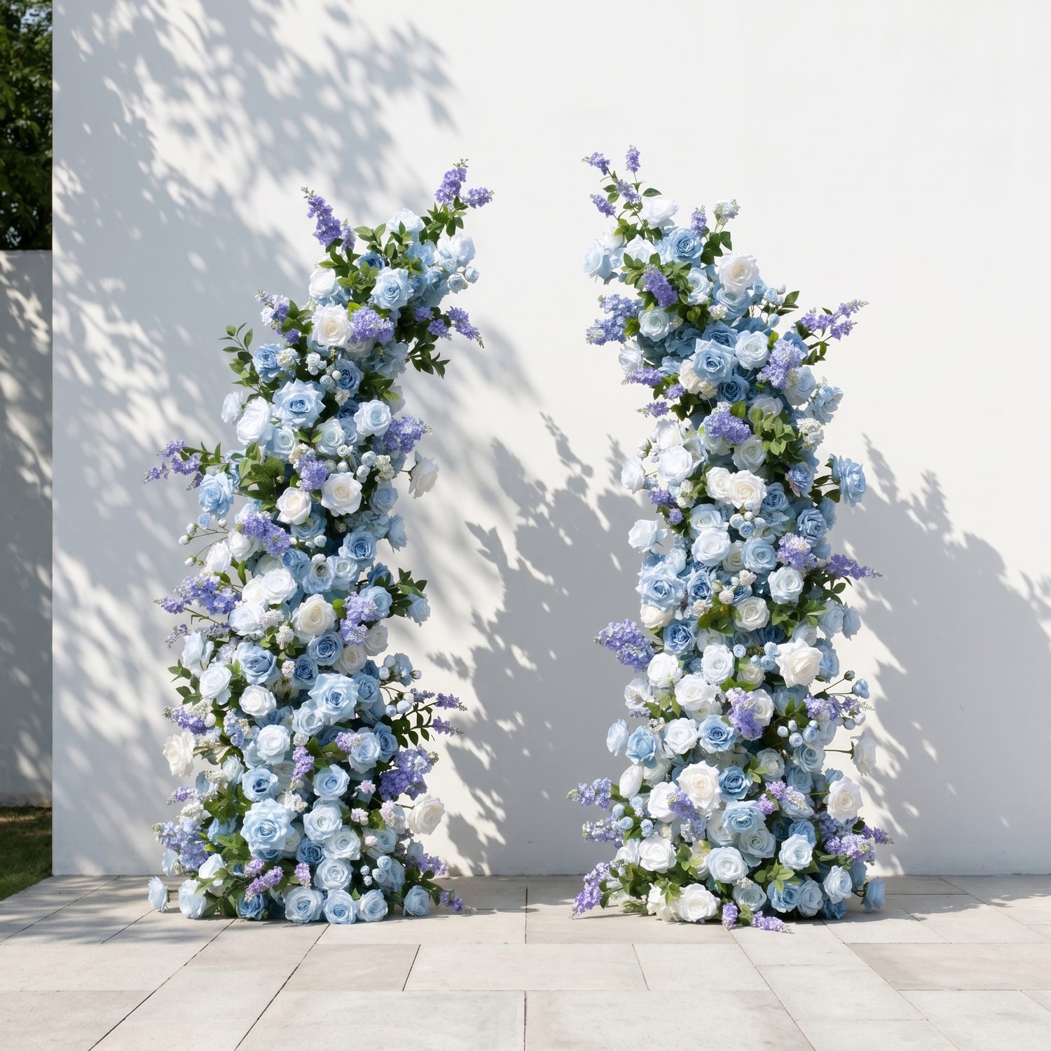 Violrella: Classic Luxury Flower Arch with Blue Roses for Wedding&amp;Event Decor Including Frame violrella front