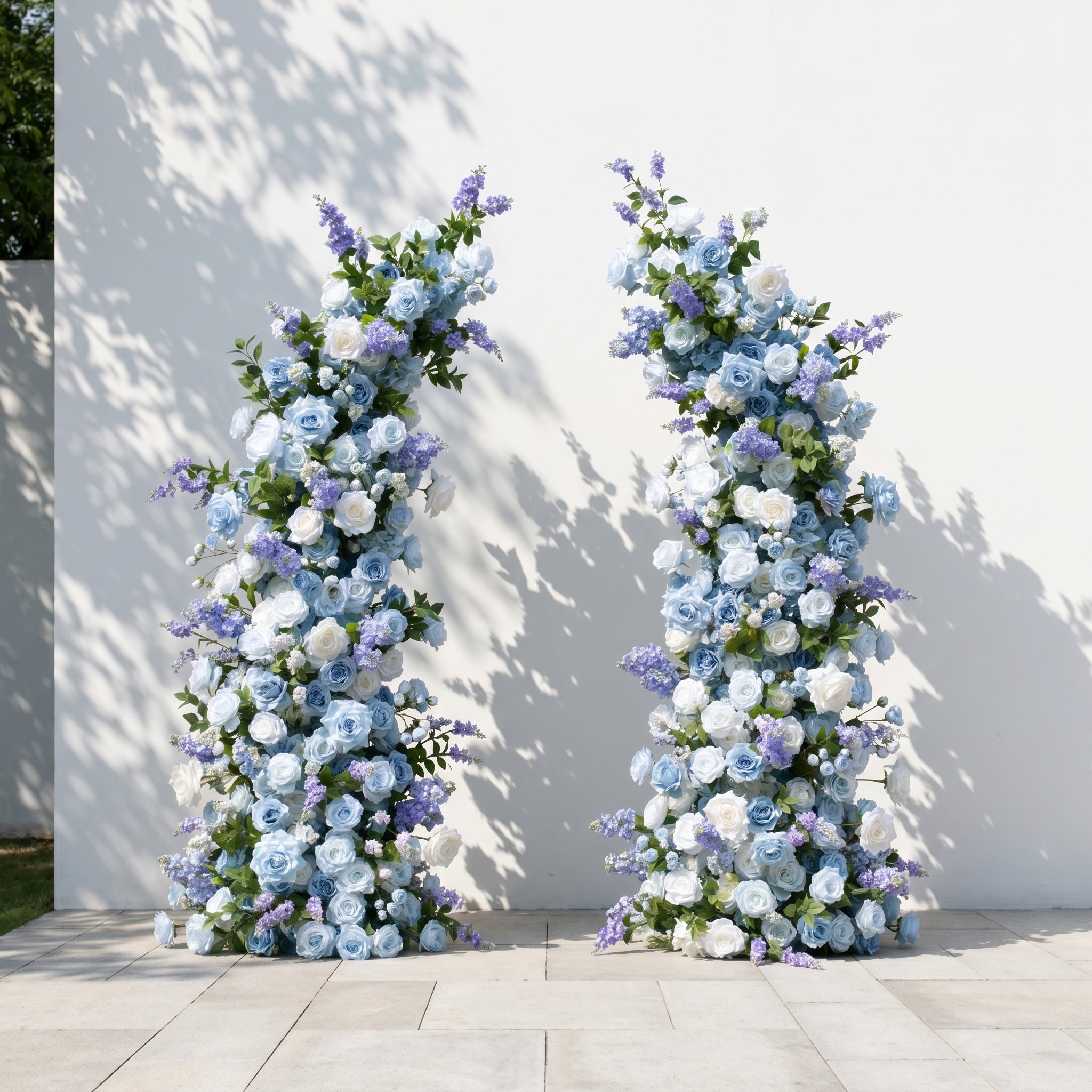 Violrella: Classic Luxury Flower Arch with Blue Roses for Wedding&amp;Event Decor Including Frame violrella front