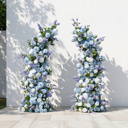 Violrella: Classic Luxury Flower Arch with Blue Roses for Wedding&amp;Event Decor Including Frame violrella front