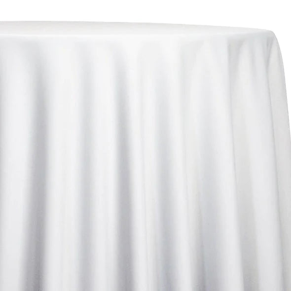 Premium Poly (Poplin) Table Linen in White Rose Morning