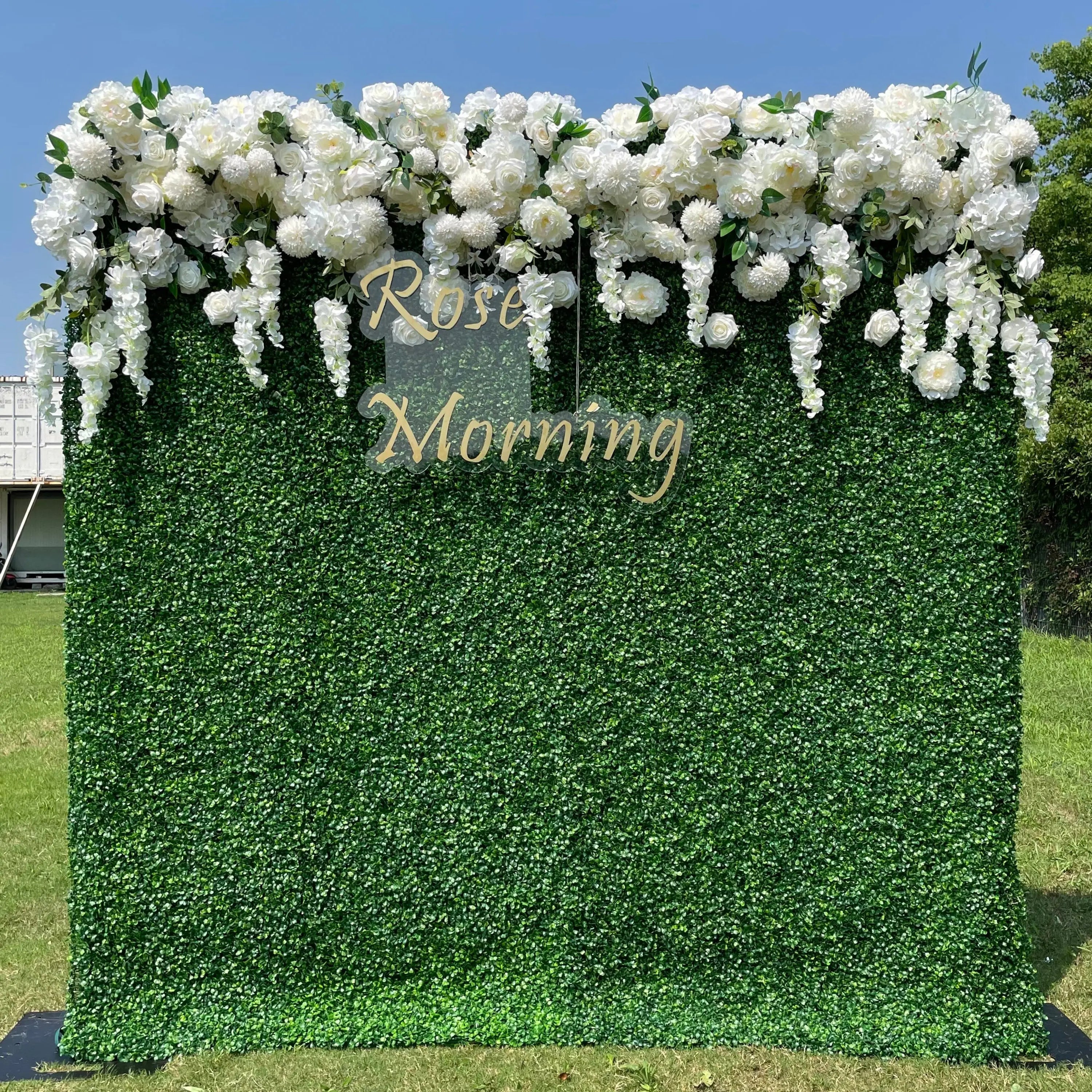 Wisteria：2D  Fabric Artificial rolling up curtain flower wall(Ready to ship)