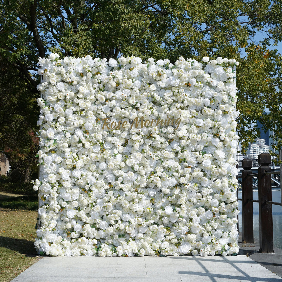YaYa:5D Rose Morning Zipper flower wall Fabric Backdrop Artificial rolling up curtain flower wall (Ready to ship)