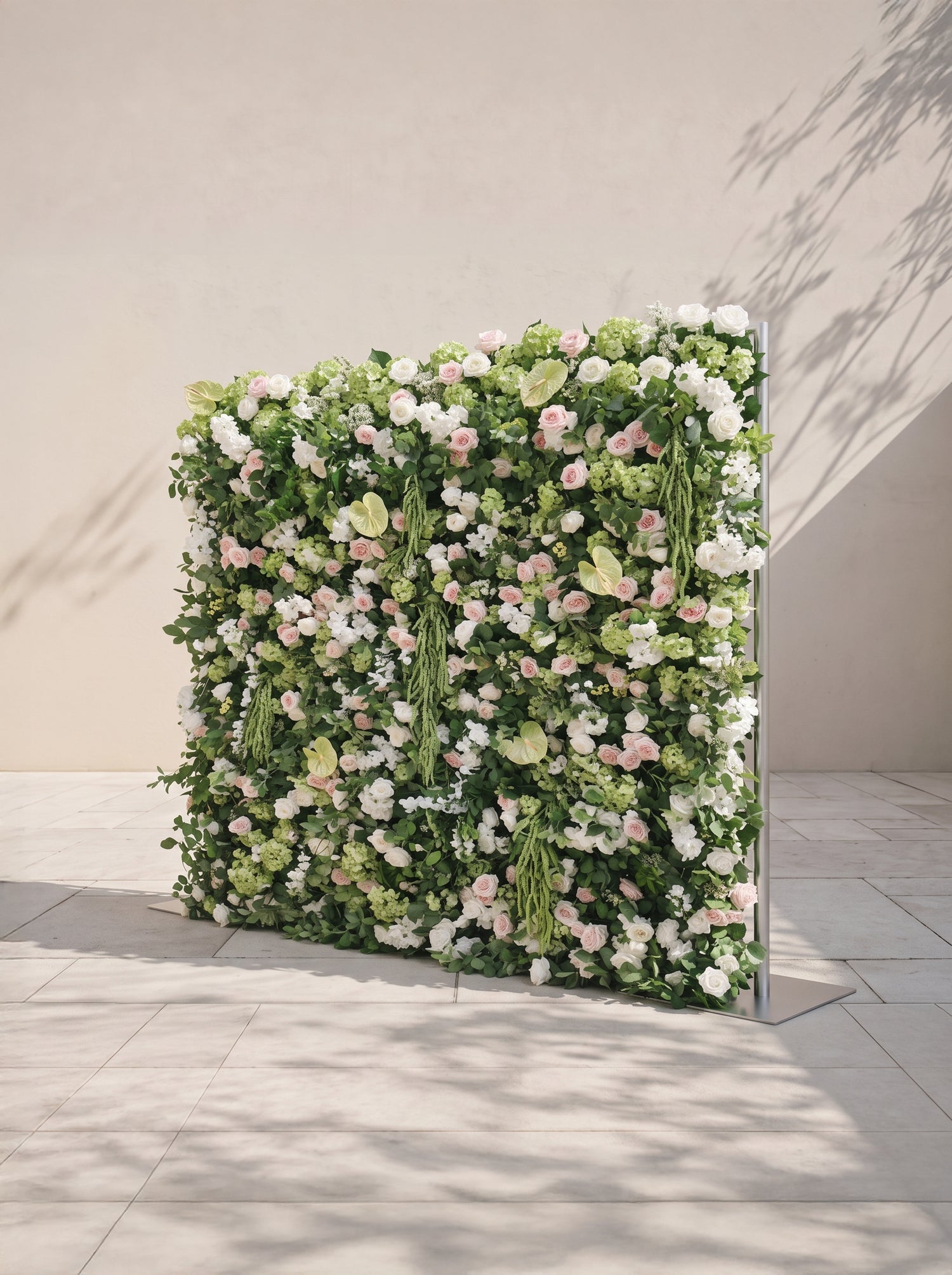 Yarara 5D Fabric Artificial rolling up curtain flower wall — right view