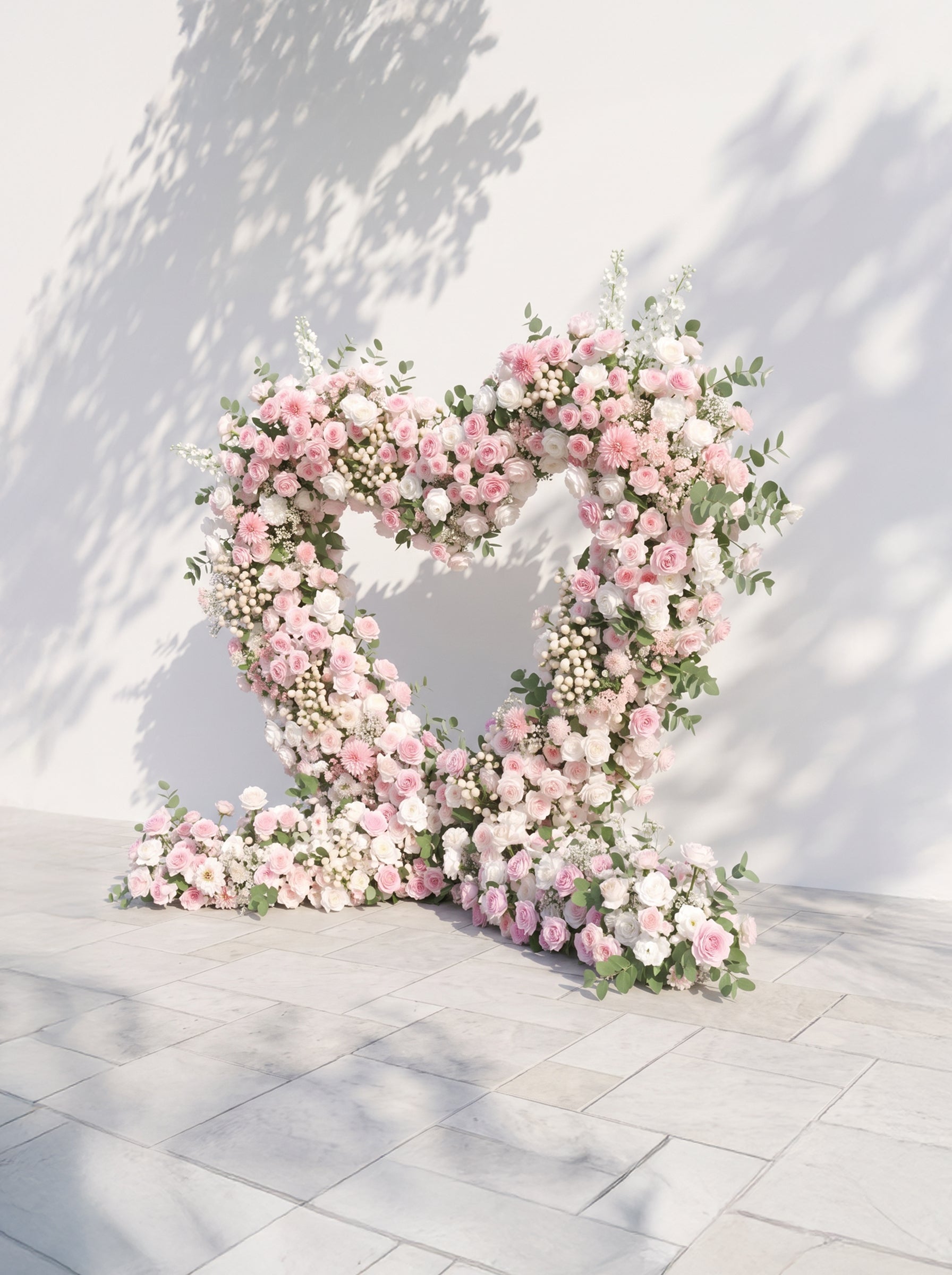 Yarsola:  Heart-Shaped Floral Arch for Elegant Garden Wedding &amp; Proposal Party — right view