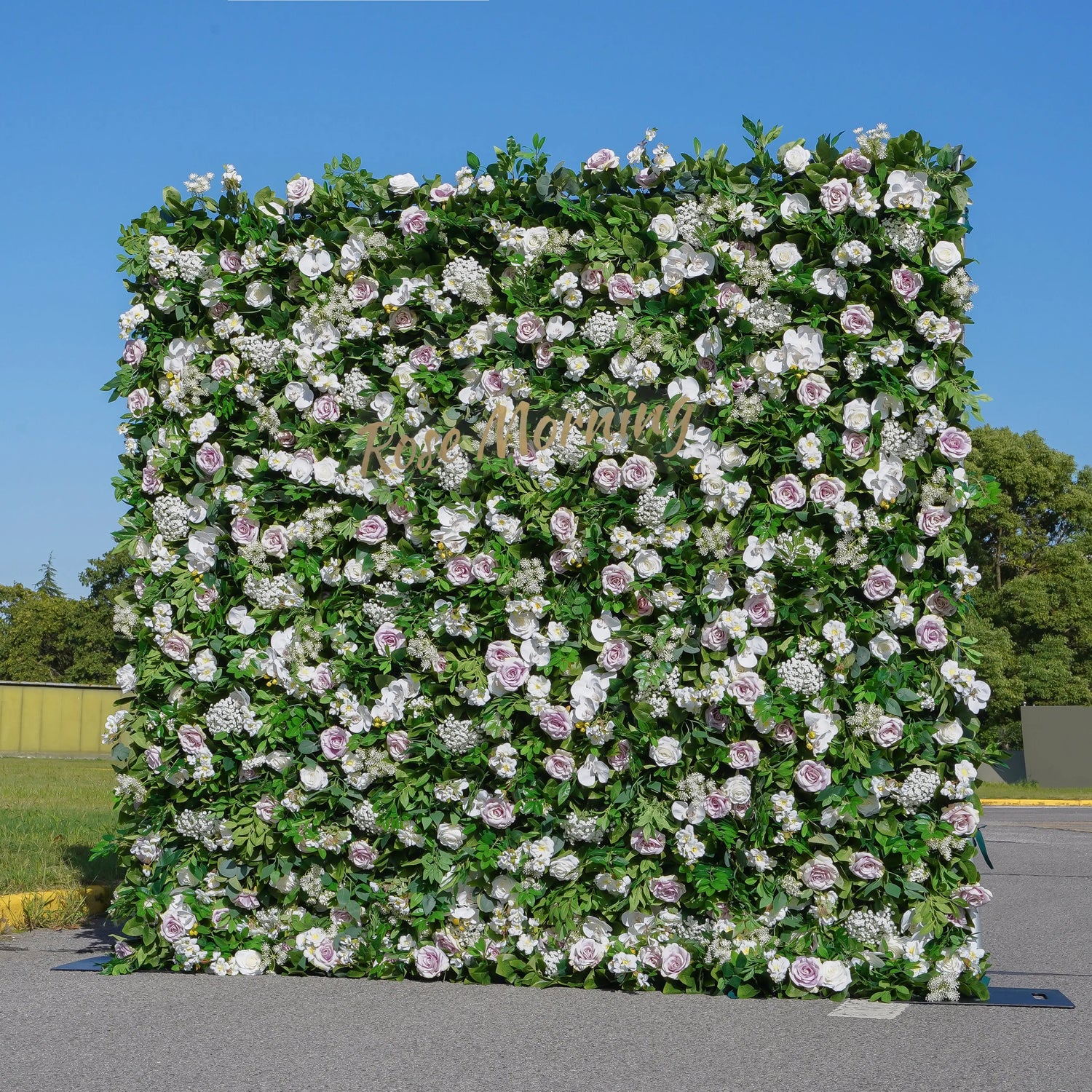 Yobi：5D  Fabric Artificial rolling up curtain flower wall