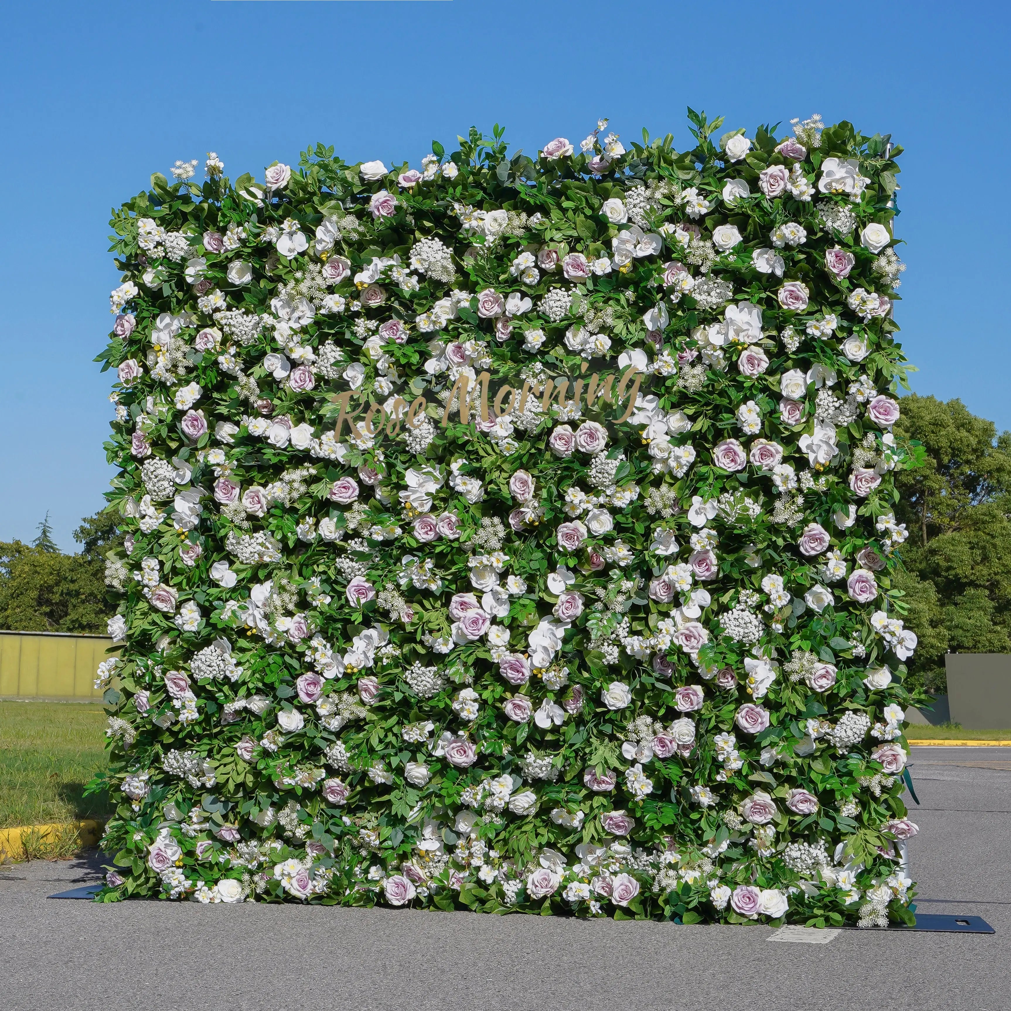 Yobi：5D  Fabric Artificial rolling up curtain flower wall