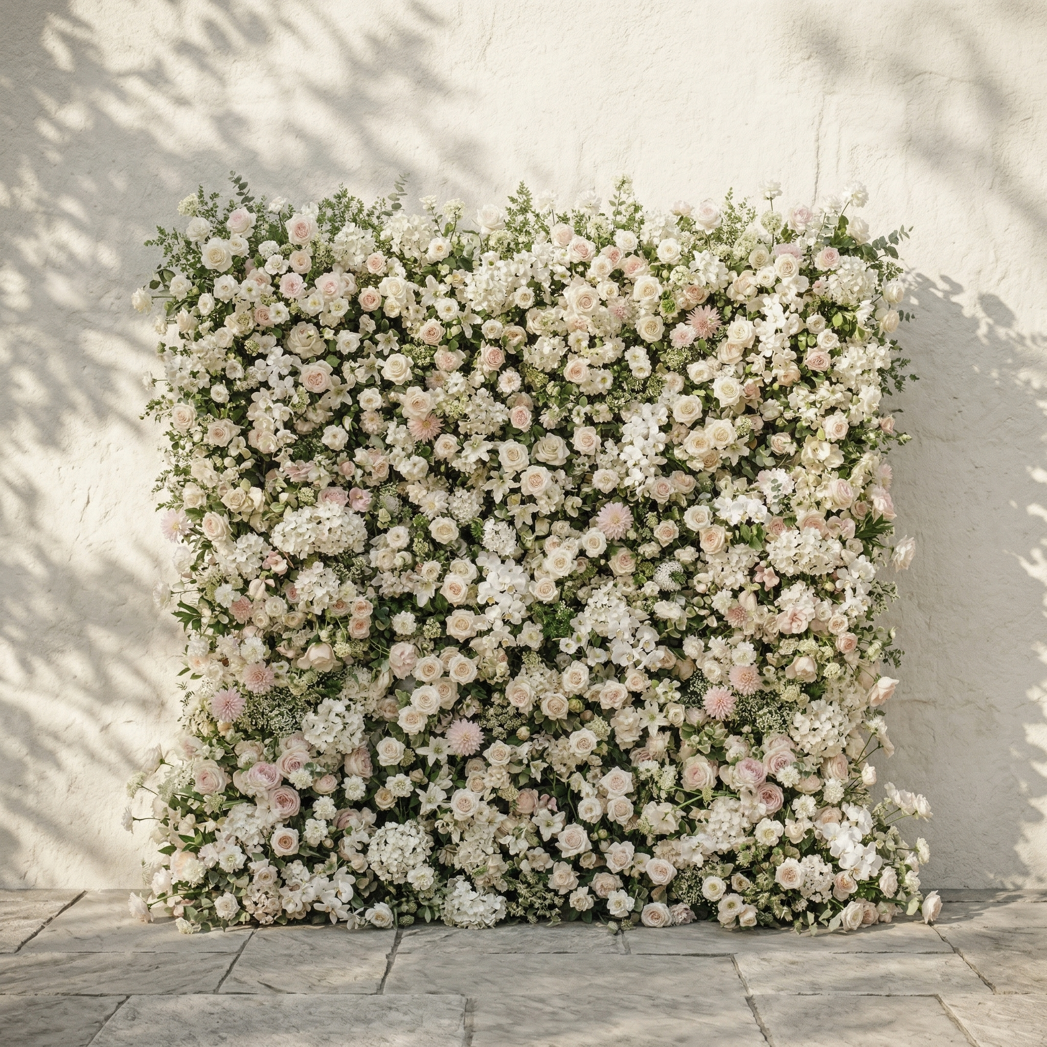 Zarenlora:New Luxury White&amp;Pink 5D Flower wall with Roses &amp;Hydrangeas for Wedding&amp;Event Decor zarenlora front