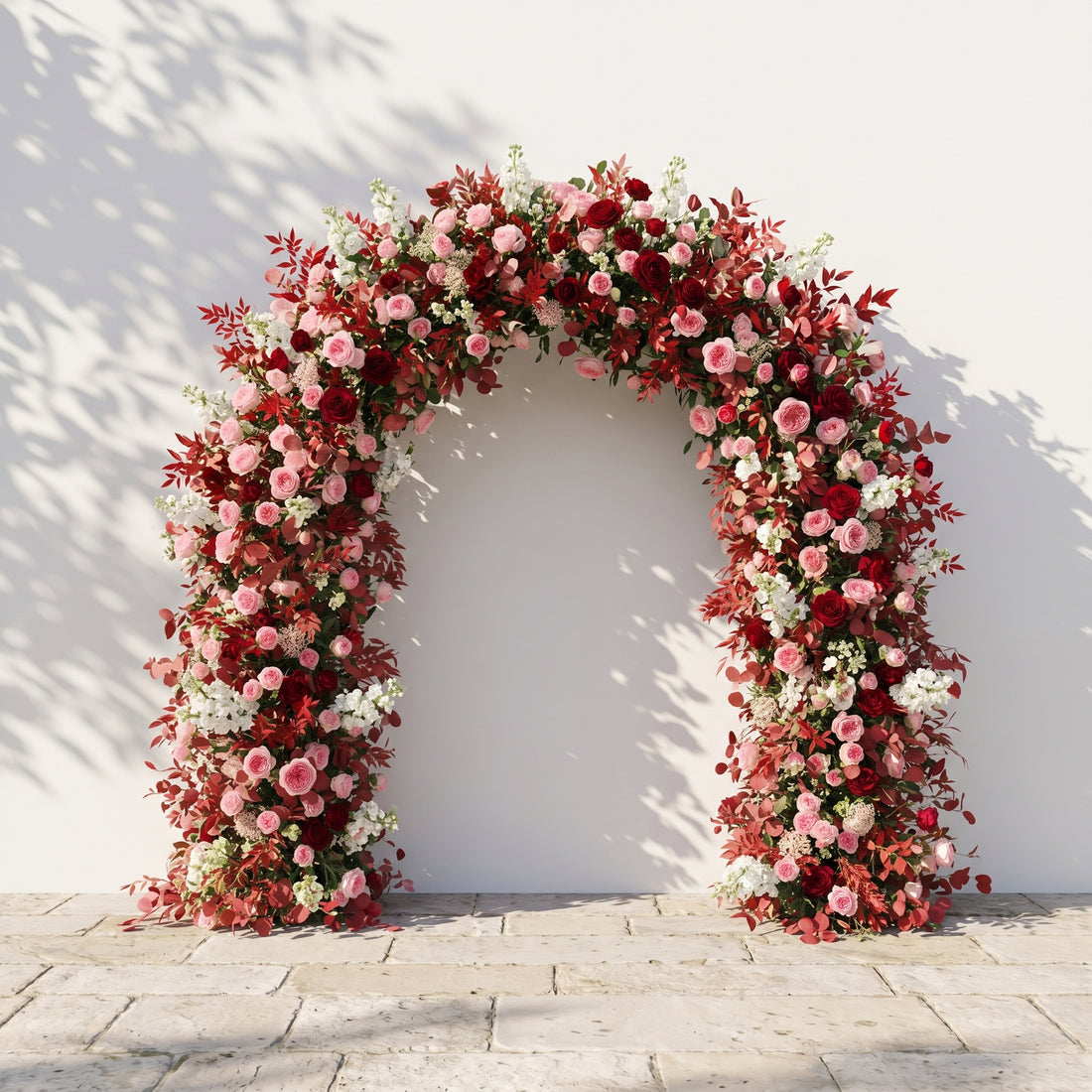 Zelloria Arch: New Autumn Style Flower Arch with Pink Roses for Luxury Weddings&amp;Events Decoration Incuding Frame