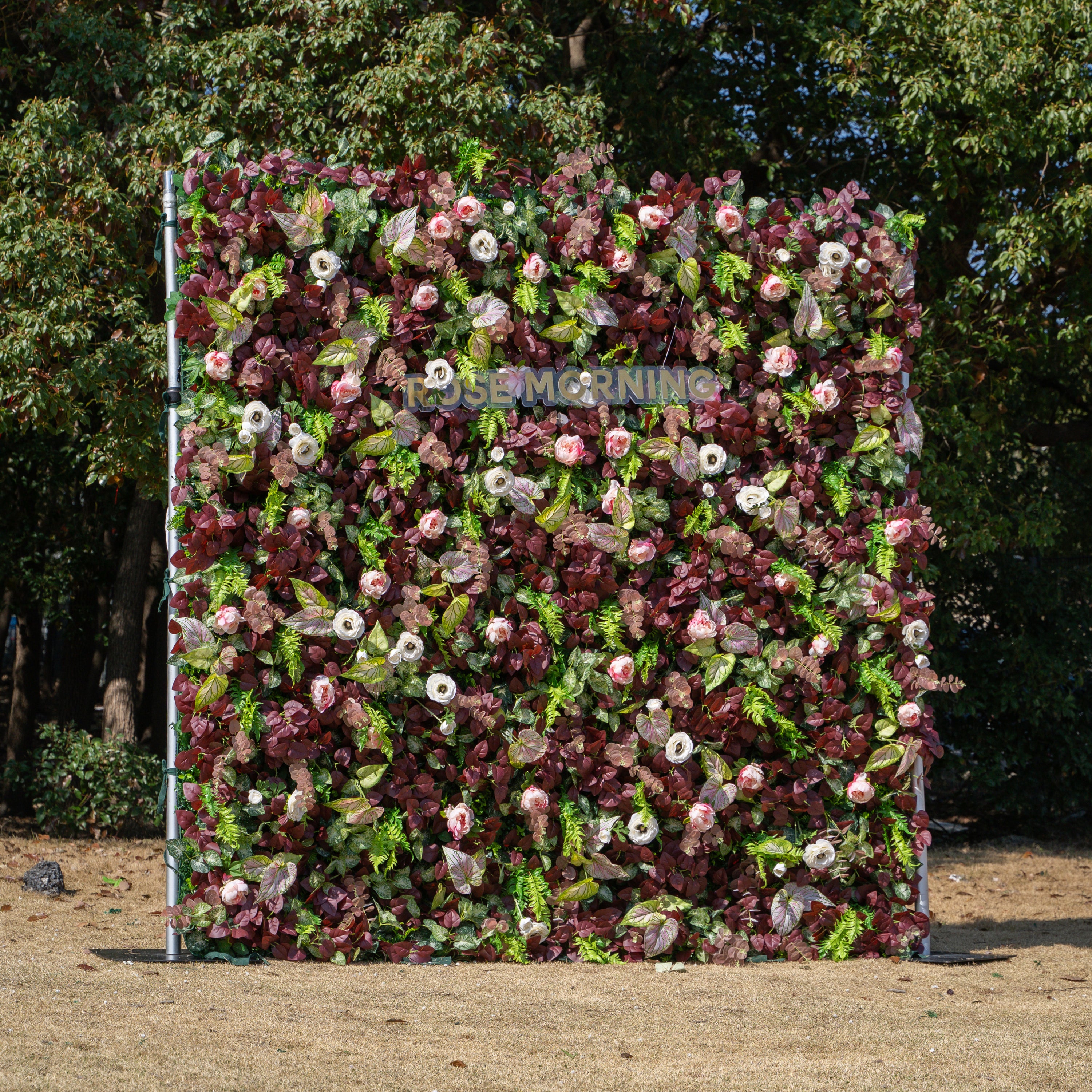 Adelaide：4D Fabric Artificial rolling up curtain flower wall