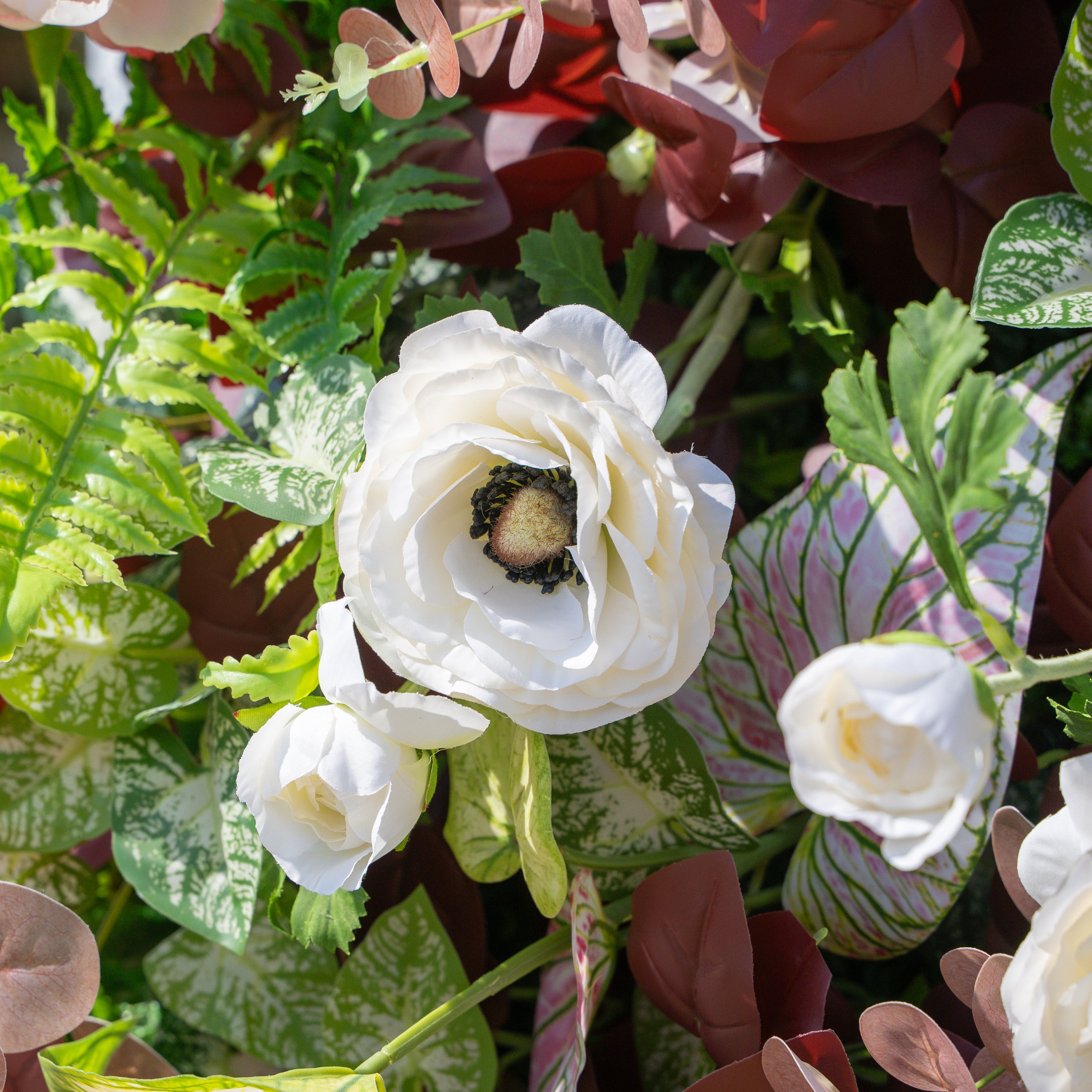 Adelaide：4D Fabric Artificial rolling up curtain flower wall