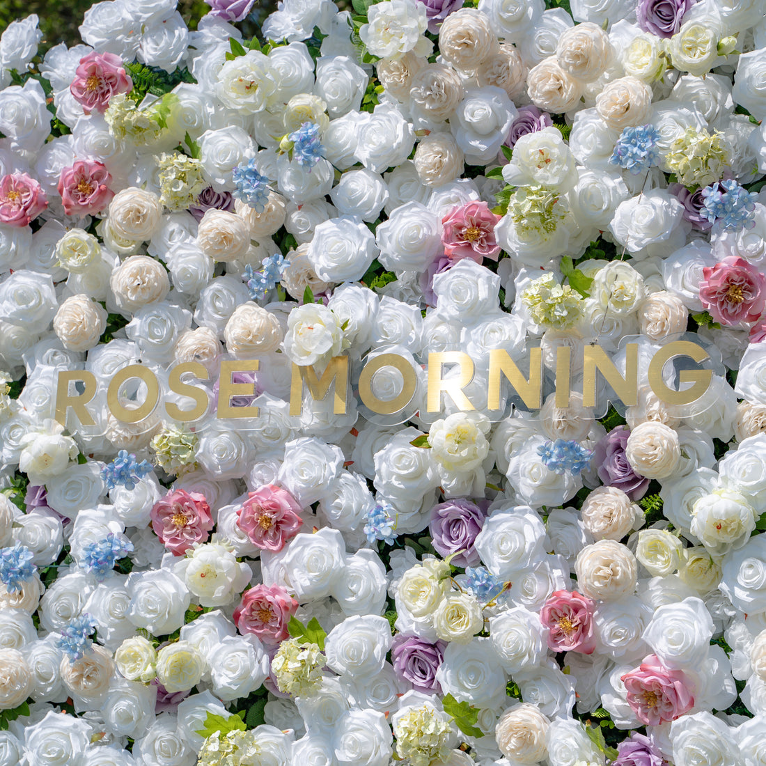 Alison:5D Fabric Artificial rolling up curtain flower wall (Ready to ship) Rose Morning