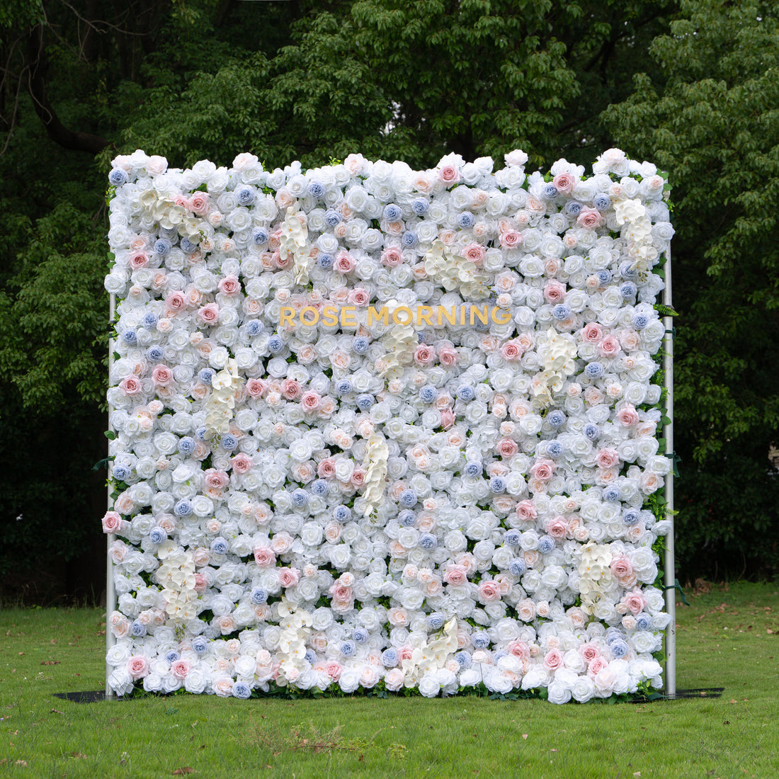 Amore:4D Fabric Artificial zip up curtain flower wall 8ft*8ft