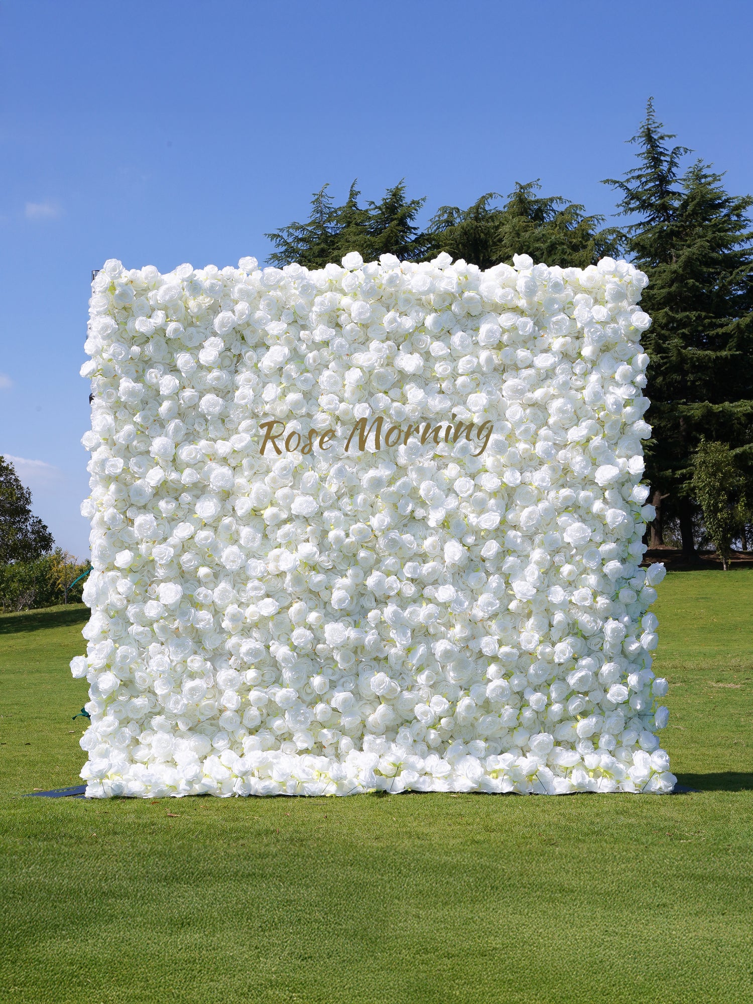 Angel：5D Fabric Artificial rolling up curtain flower wall (Ready to Ship)
