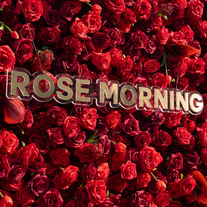 Annelise: 5D Pure Red Silk Rose with Blue hydrangeas Flower Wall Roll-Up Fabric Backdrop for Elegant Weddings &amp; Events Decoration