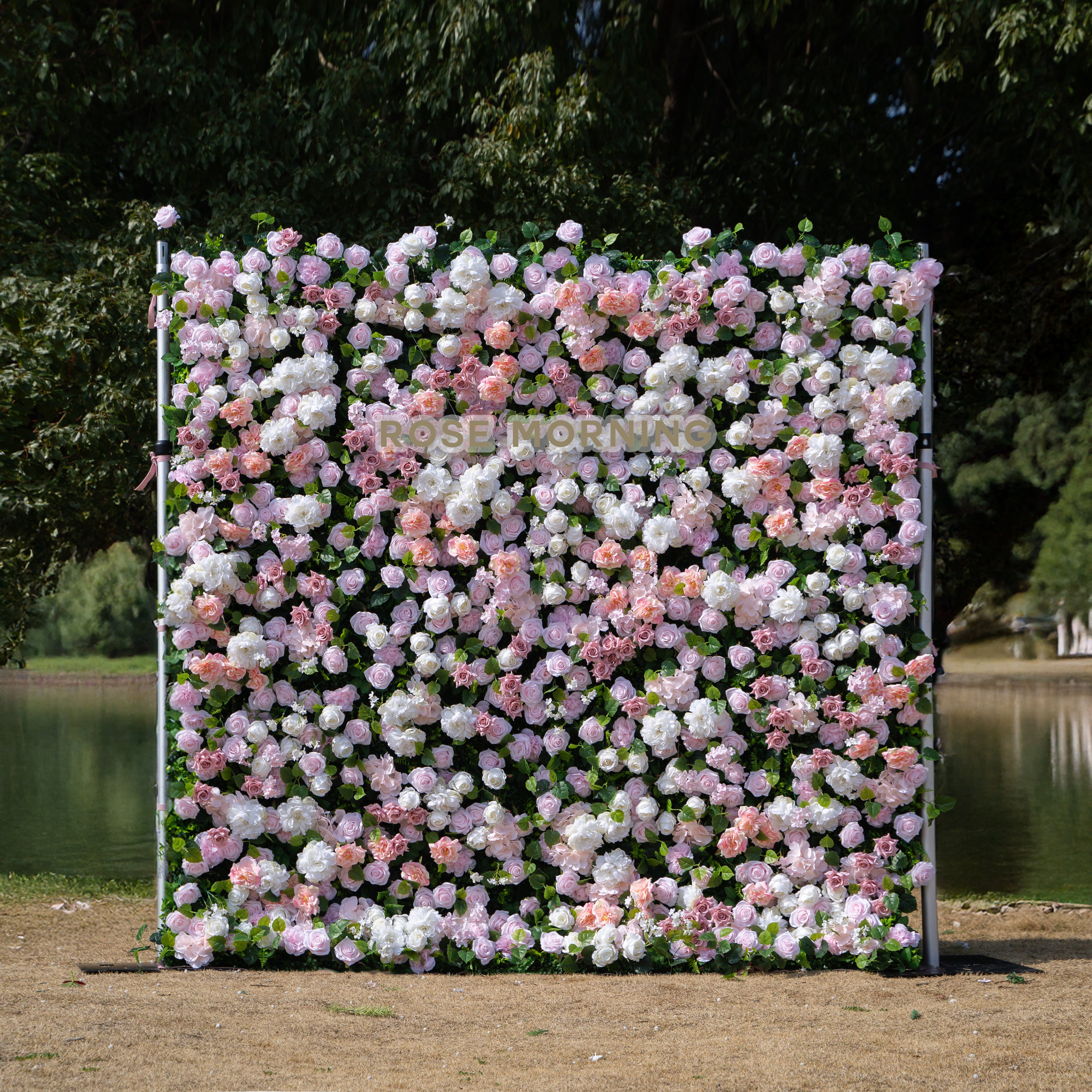 Arabella：3D Fabric Artificial rolling up curtain flower wall