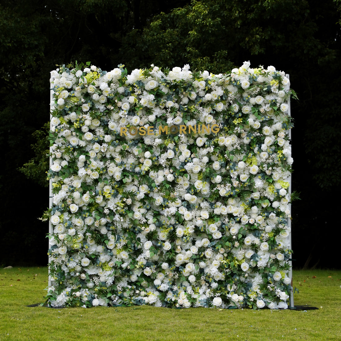 Arcadia 3D Fabric Artificial Flower Wall Rolling Up Curtain Flower Wall Rose Morning