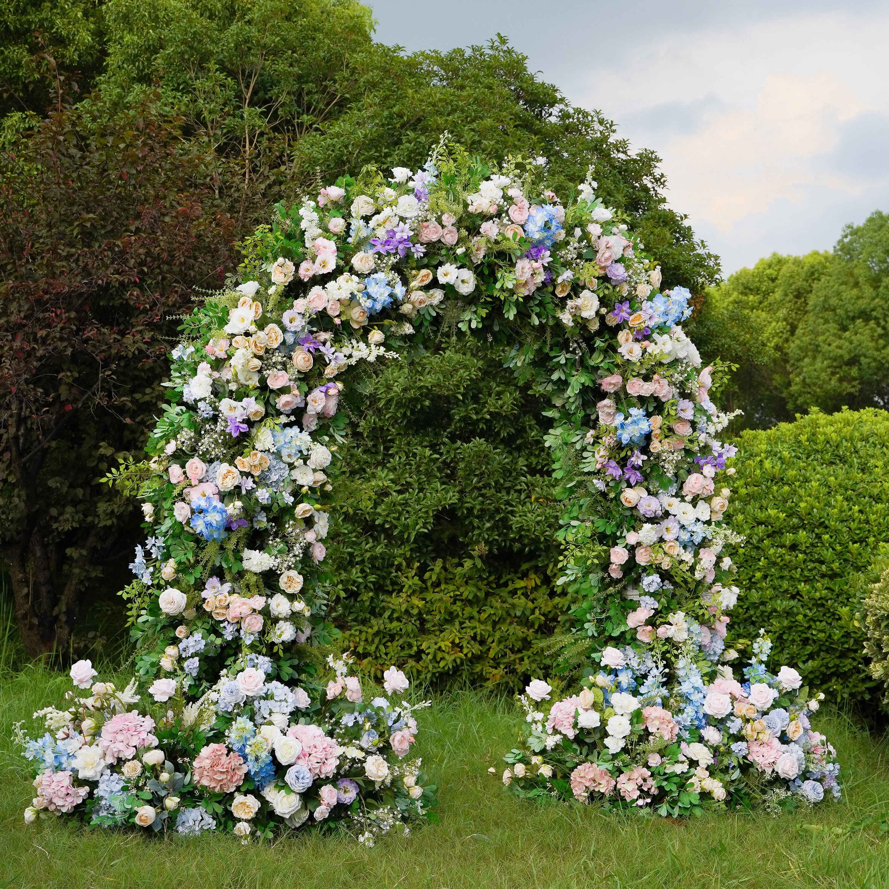 Audrey:2023 New Wedding Party Background Floral Arch Decoration Including Frame -R028 Rose Morning