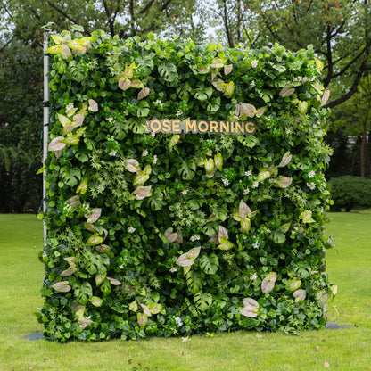 Aura：4D Fabric Artificial rolling up curtain flower wall