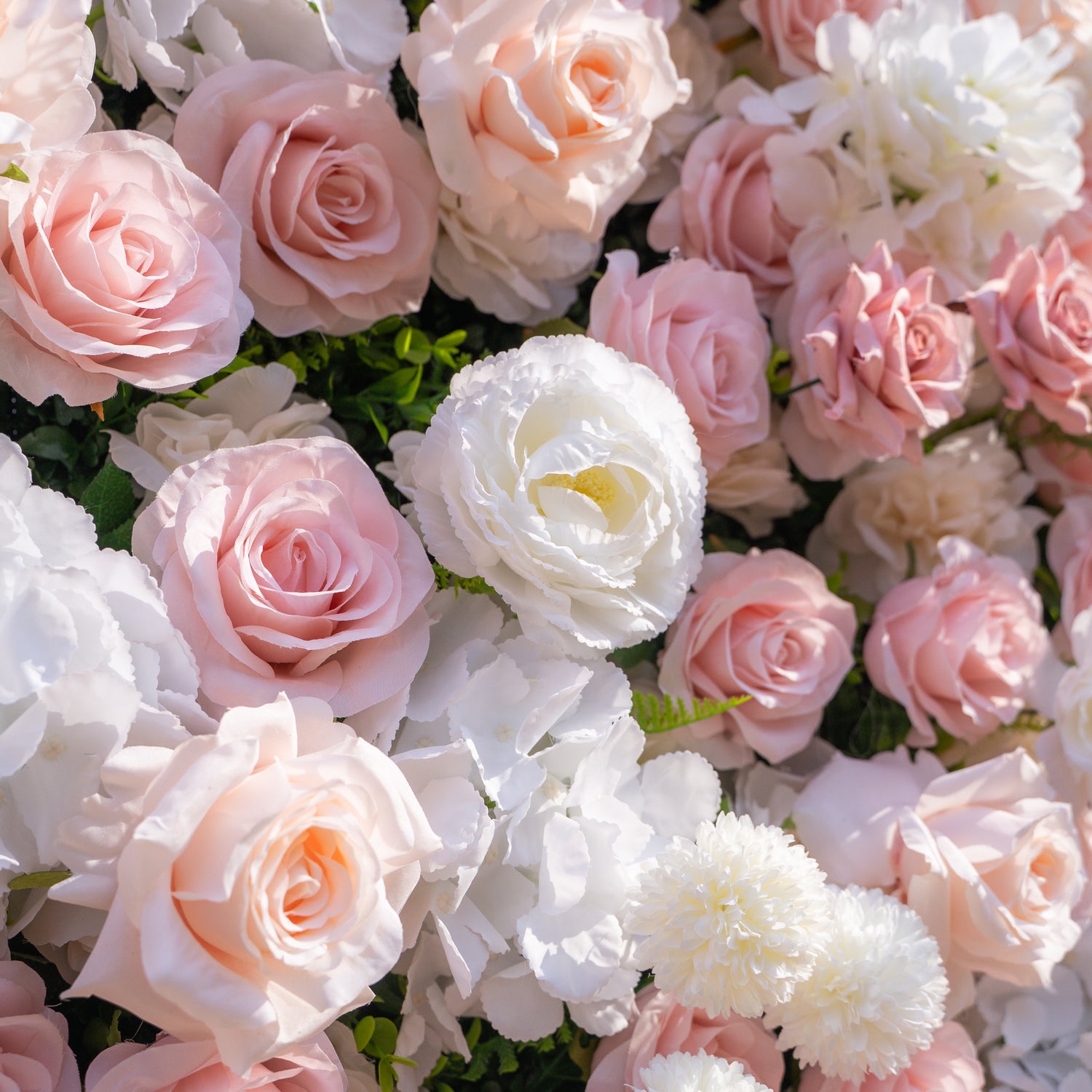 Solara: 3D Fabric Artificial rolling up curtain flower wall