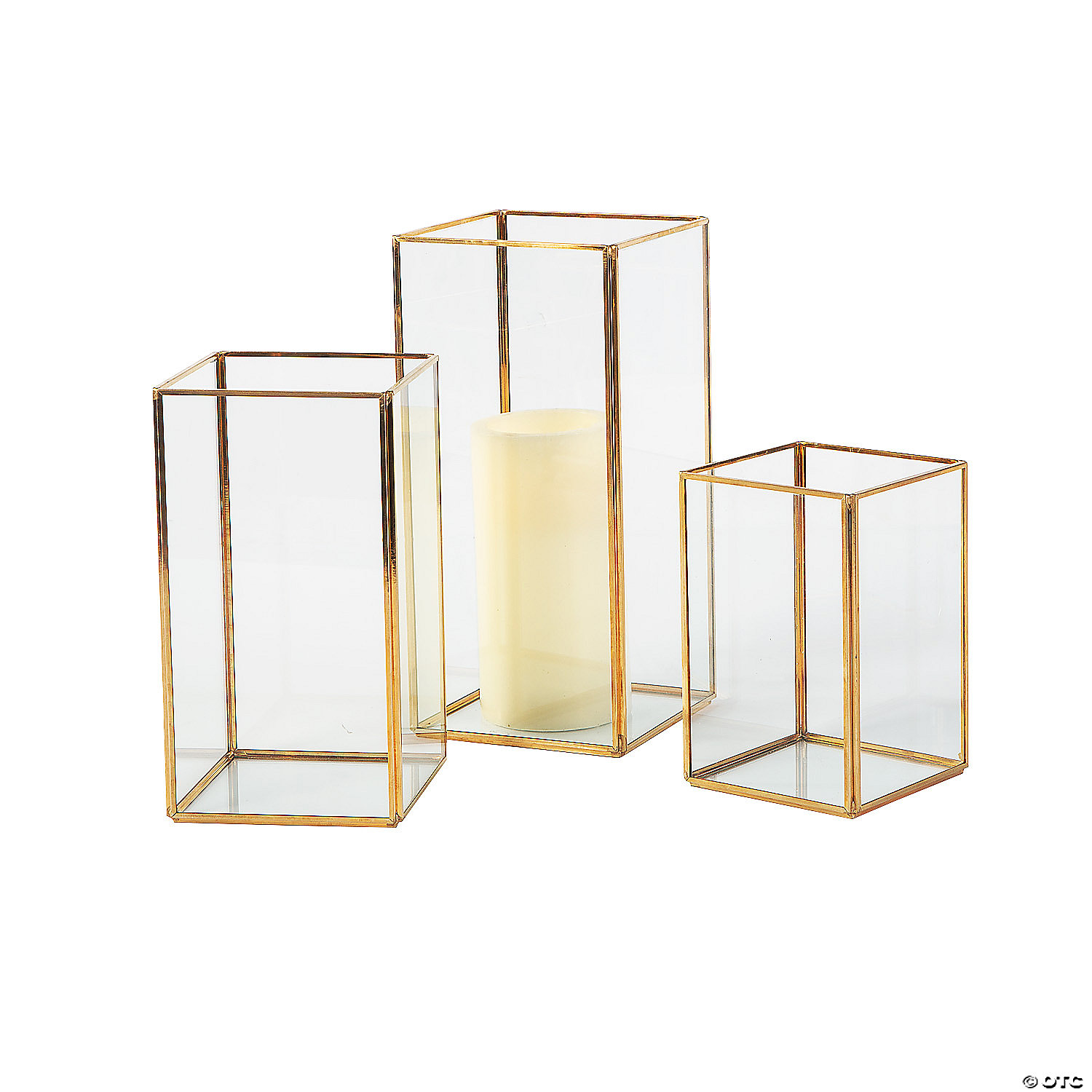 This set of 3 gold geometric square candle holders is perfect for wedding and event decoration. They are made of durable metal material and feature a sleek geometric design. These candle holders are perfect for lighting candles for a romantic and elegant ambiance. They can also be used to display flowers or other decorations. This set of candle holders is functional and easy to use. They coordinate with any decor style and are the perfect addition to any occasion.