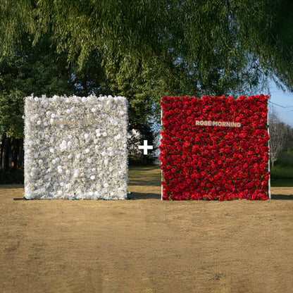 Bundle Sets Baby Breath + Luna wall: Fabric Backdrop Artificial rolling up flower walls