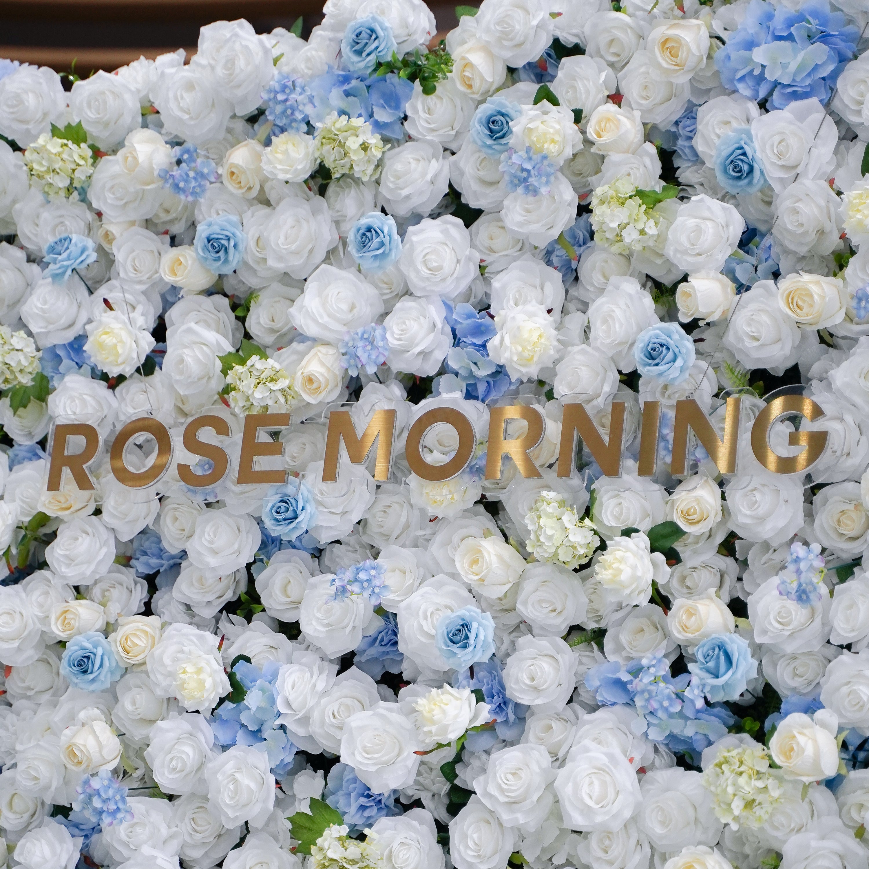 Beata：5D Fabric Artificial rolling up curtain flower wall (Ready to ship) Rose Morning