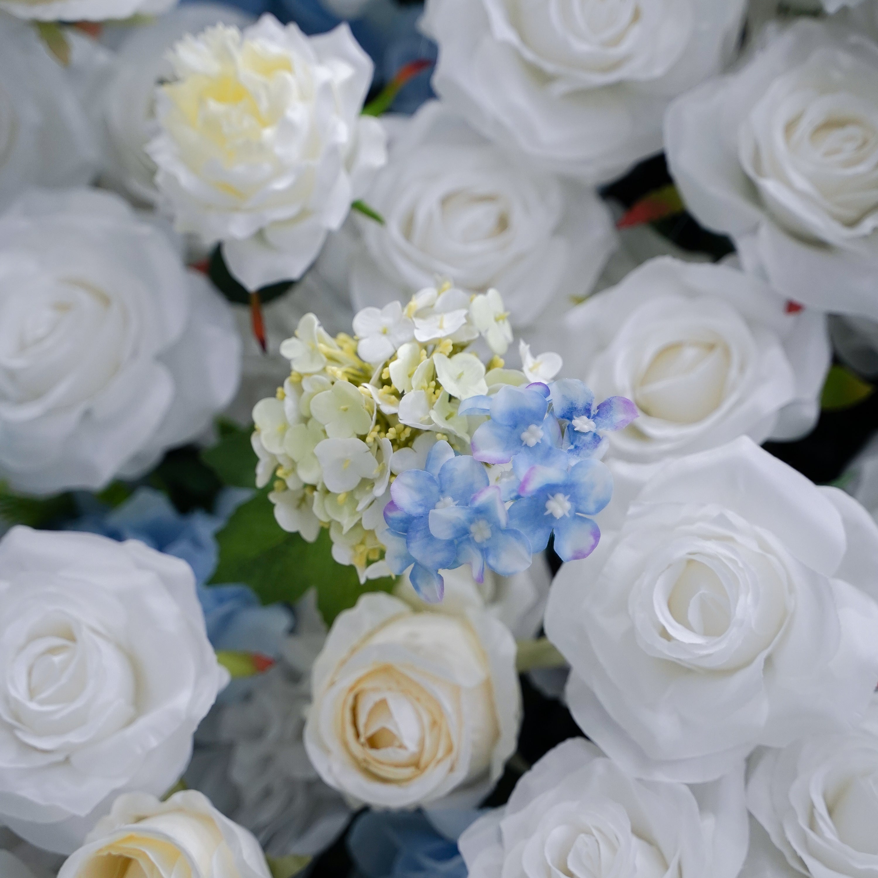 Beata：5D Fabric Artificial rolling up curtain flower wall (Ready to ship) Rose Morning